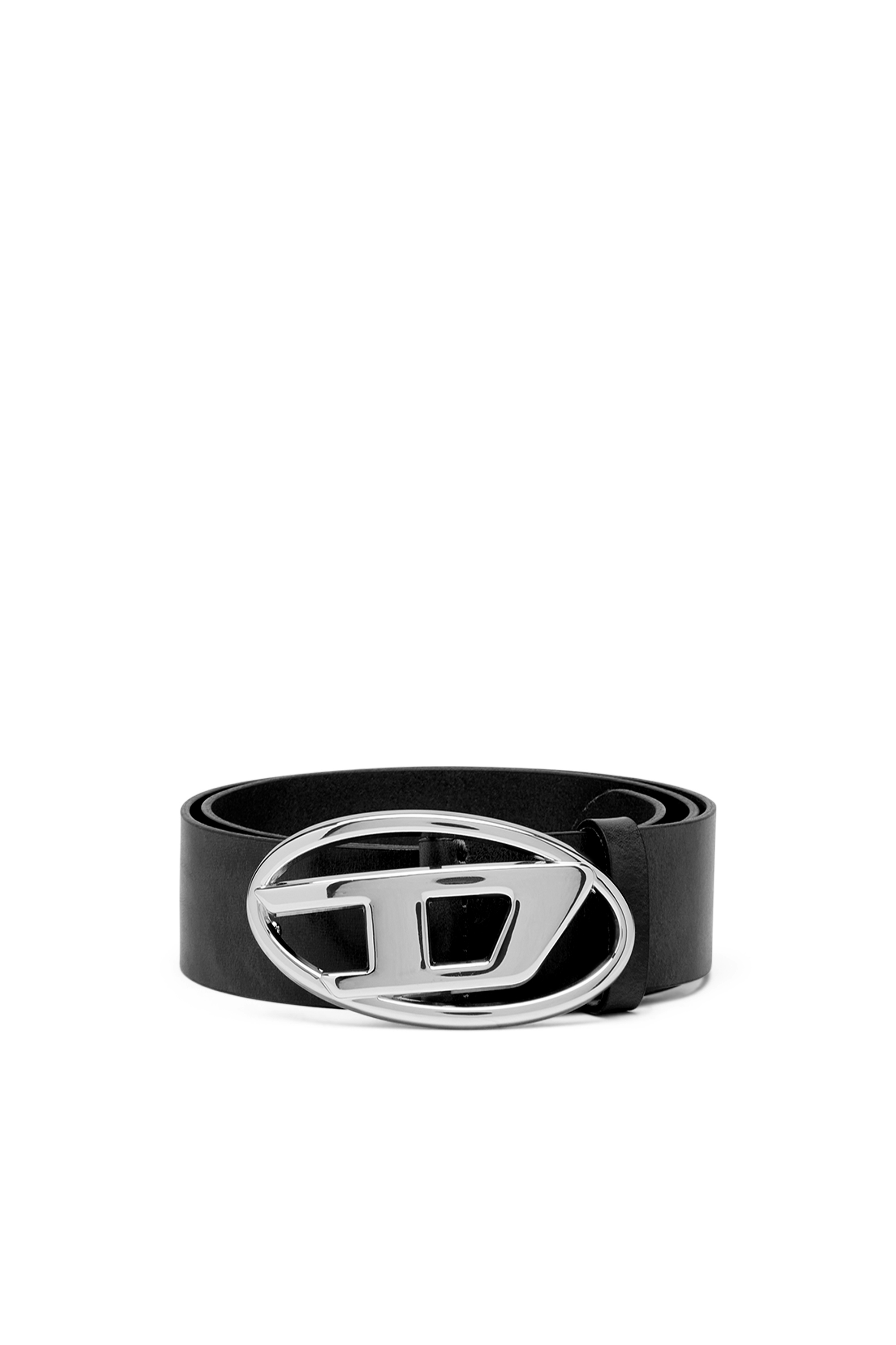 Diesel - B-1DR W, Woman's 3.9cm belt with D logo buckle in Black - 1