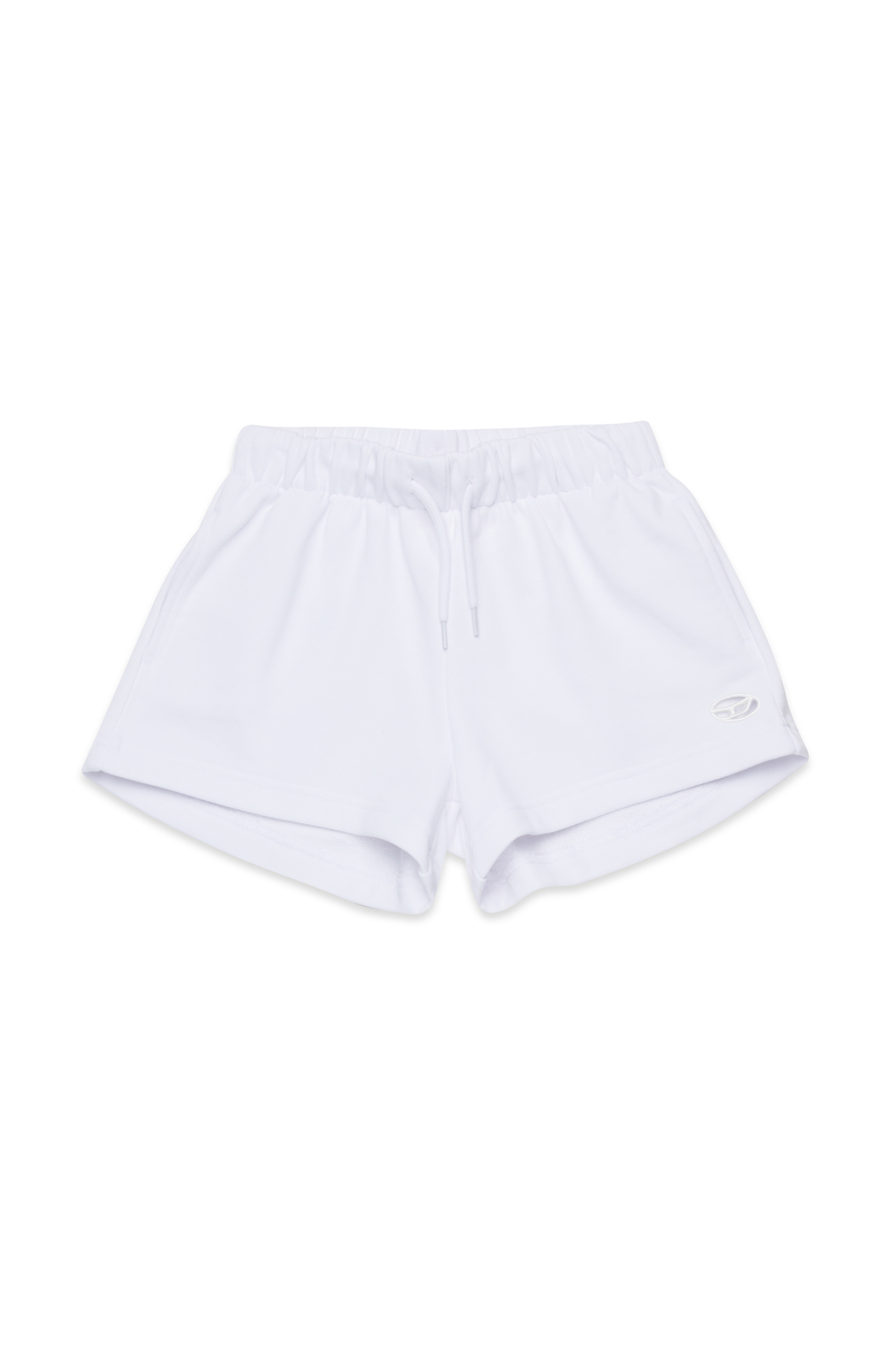 Diesel - PAGL, Woman's Sweat shorts with cut-out Oval D logo in White - 1