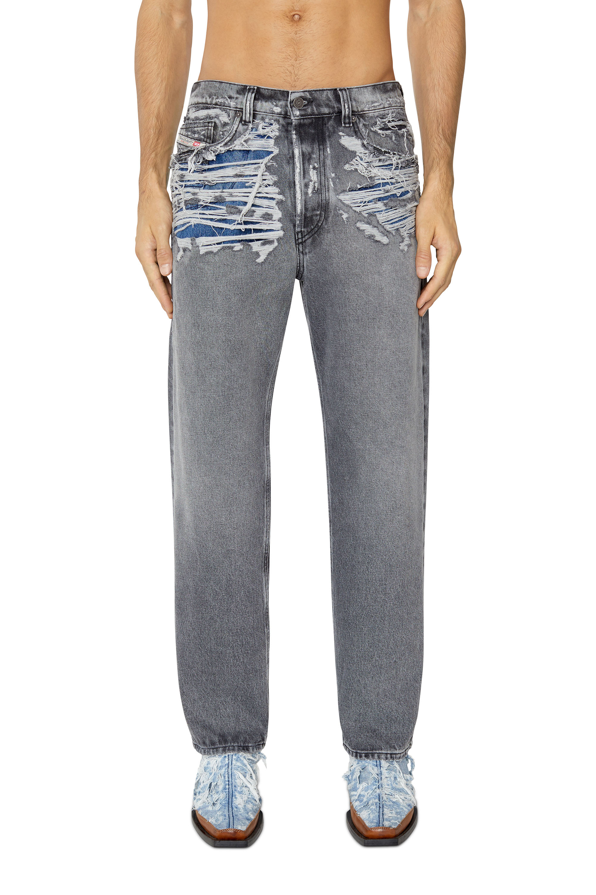 Diesel - 2010 D-Macs 007J4 Straight Jeans, Black/Dark grey - Image 1