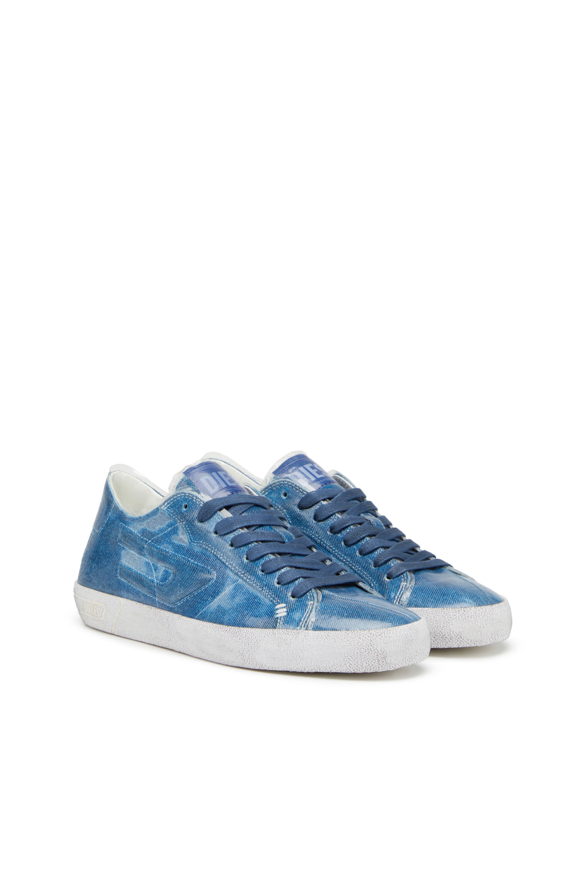 Diesel - S-LEROJI LOW, Man's S-Leroji Low - Canvas sneakers with TPU overlay in Blue - 2