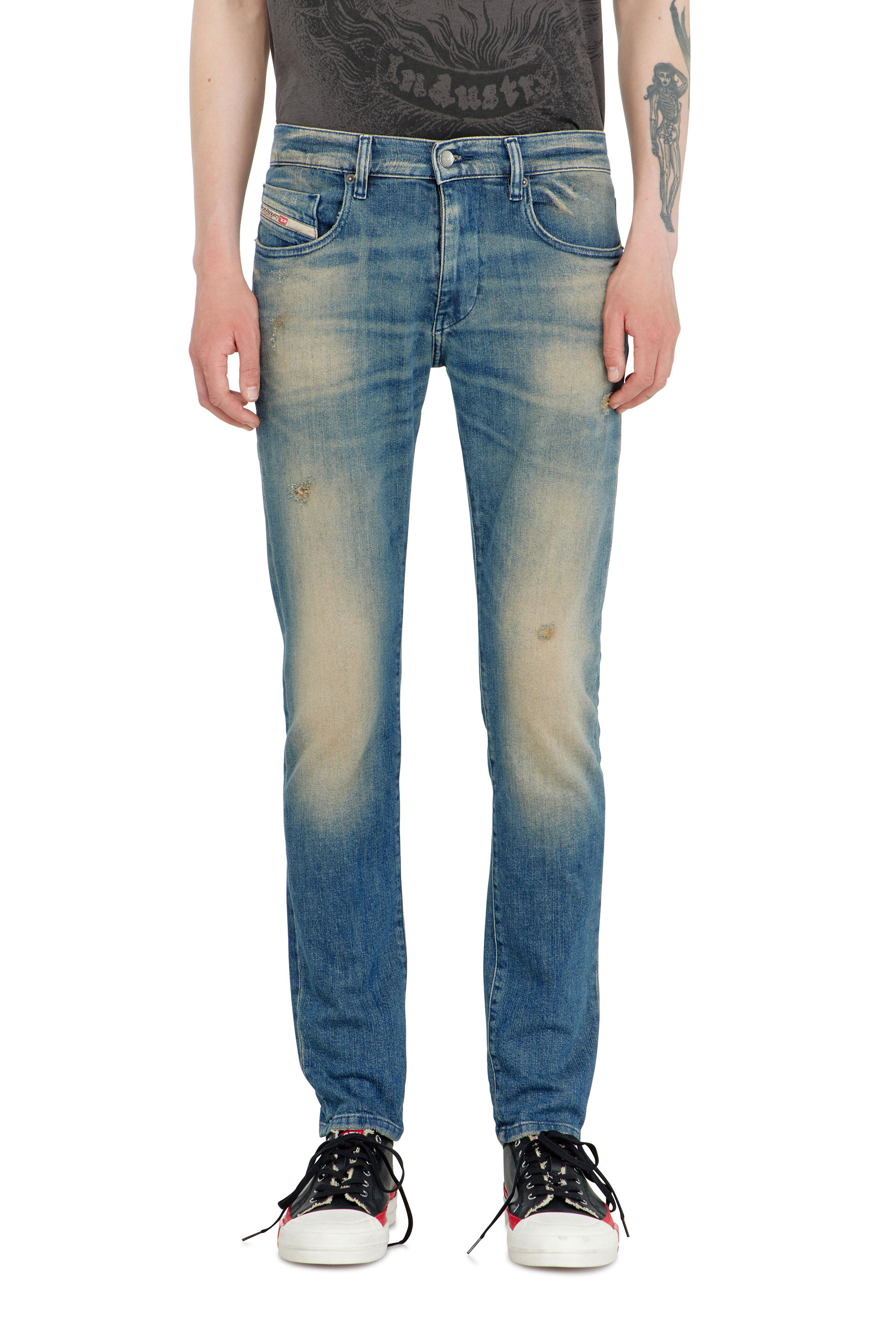 Diesel - Man's Slim Jeans 2019 D-Strukt 0KBBW, Medium blue - 4