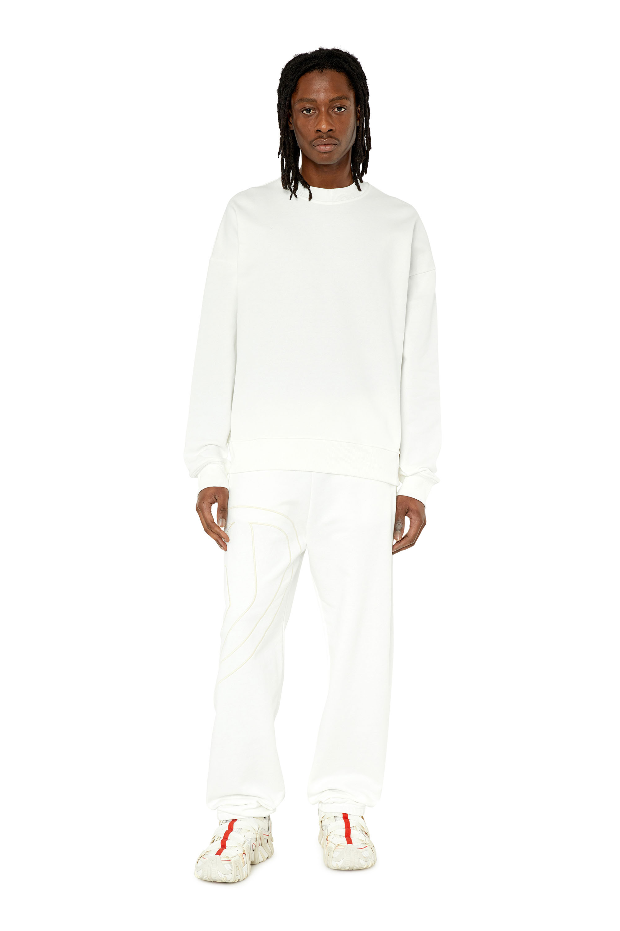 Diesel - S-ROB-MEGOVAL, Man Sweatshirt with back maxi D logo in White - Image 2
