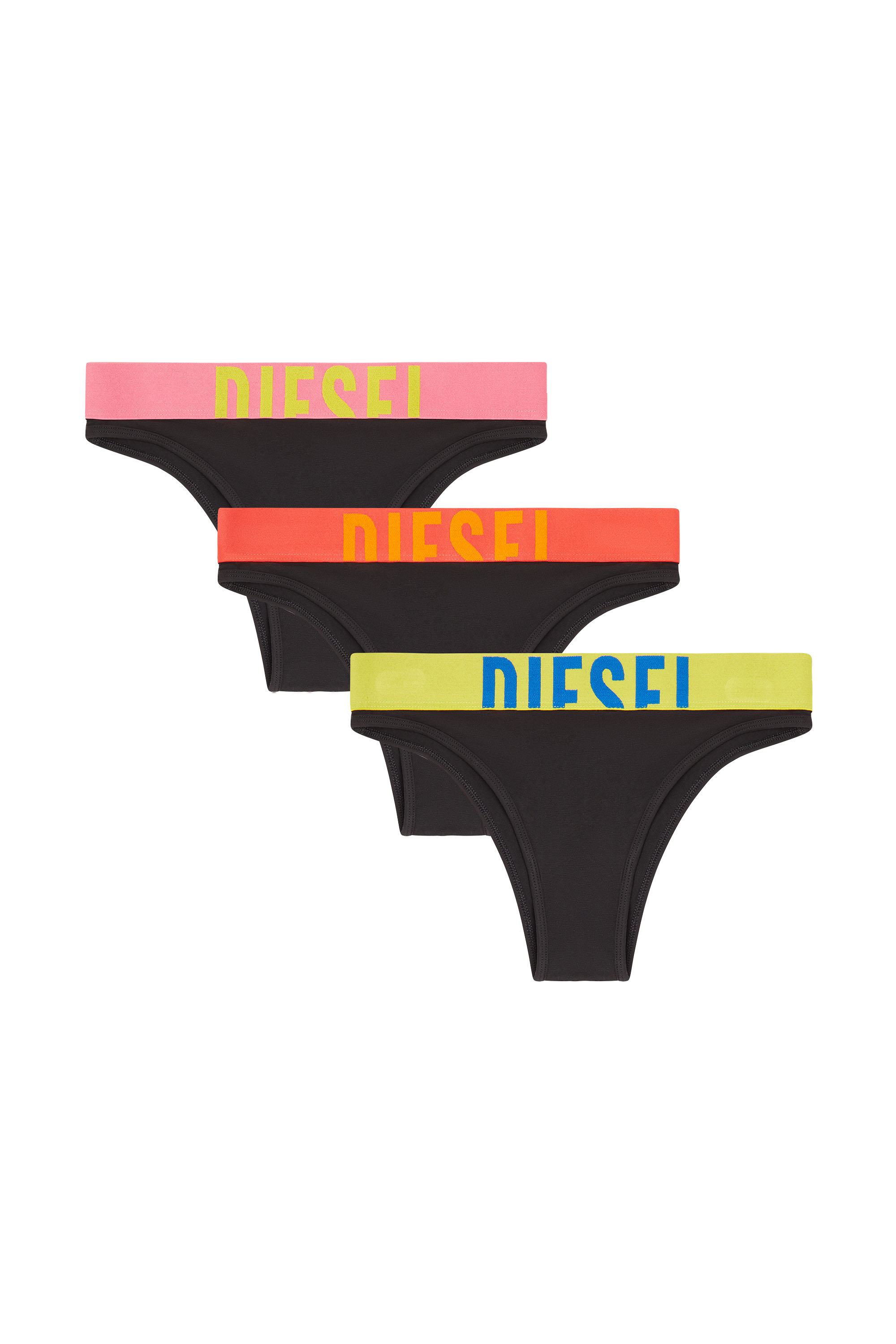 Diesel - FANNIE-D-POP-3PACK, Woman's 3-pack of panties with contrasting waistband in null - 1