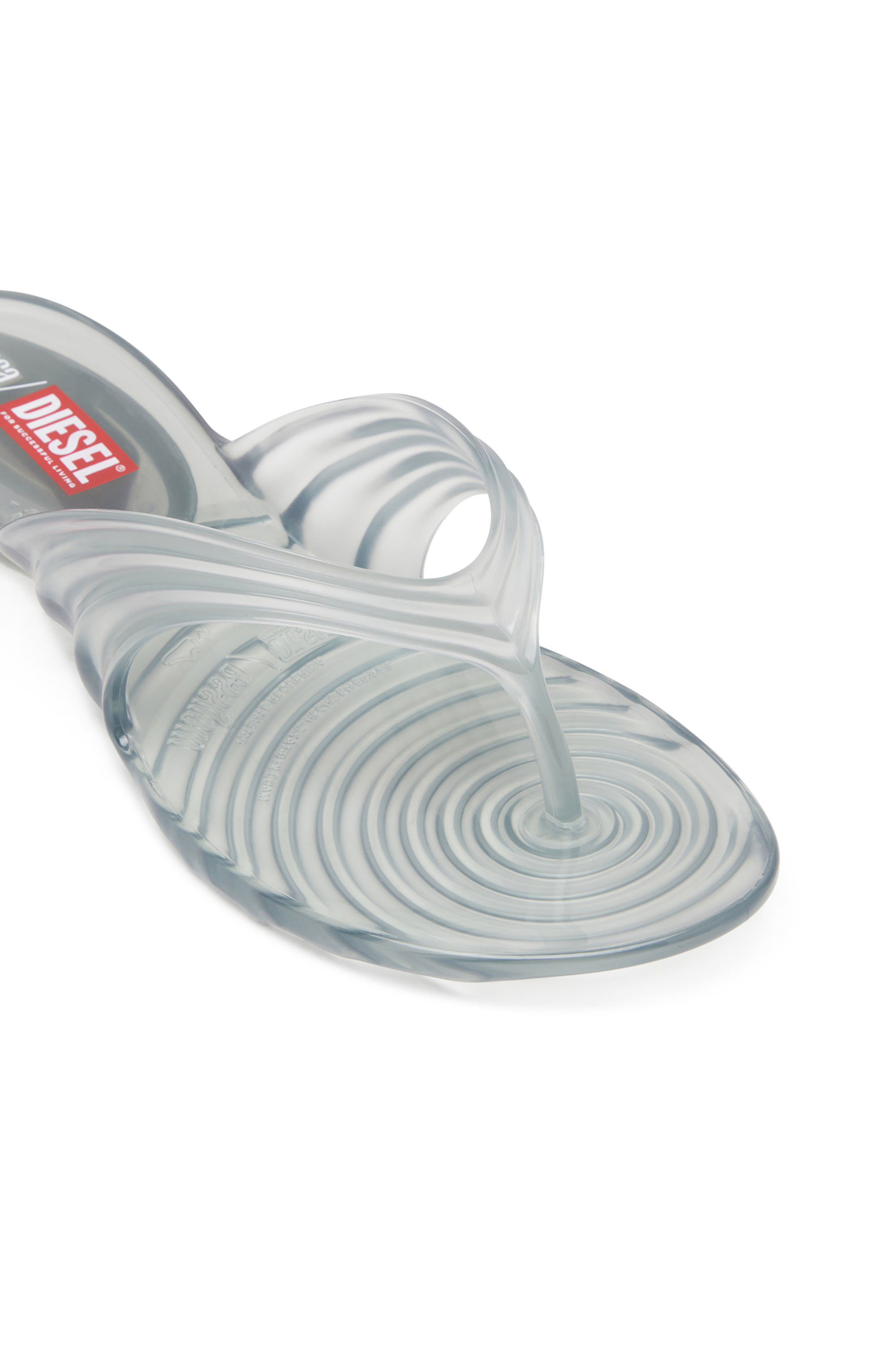 MELISSA QUANTUM THONG, Light Grey Diesel - MELISSA QUANTUM THONG, Woman's Sculptural flip-flops in Melflex® in Light Grey - 6