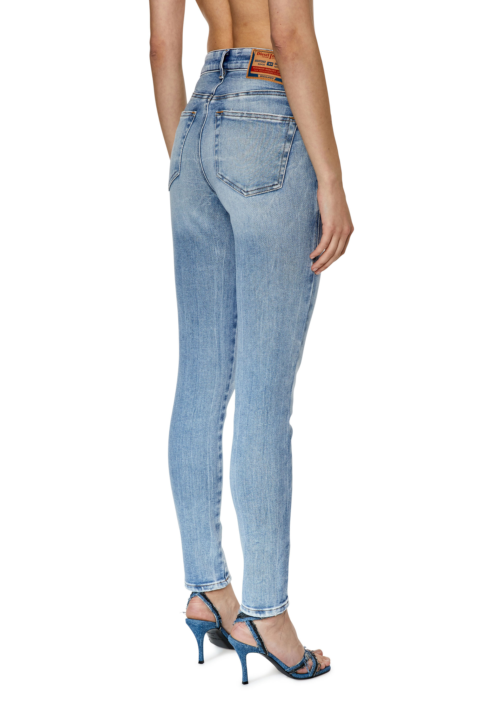 Diesel - 2017 Slandy 09G18 Super skinny Jeans, Light Blue - Image 2