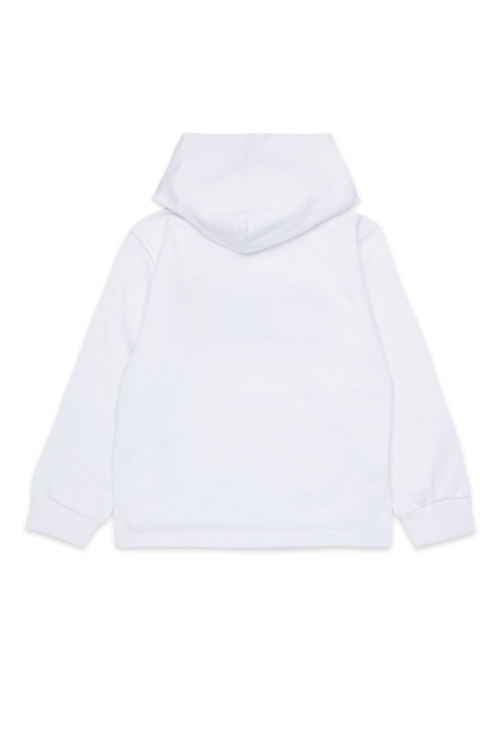 Diesel - SBAXTHOOD OVER, Man's Hoodie with superimposed logos in White - 2