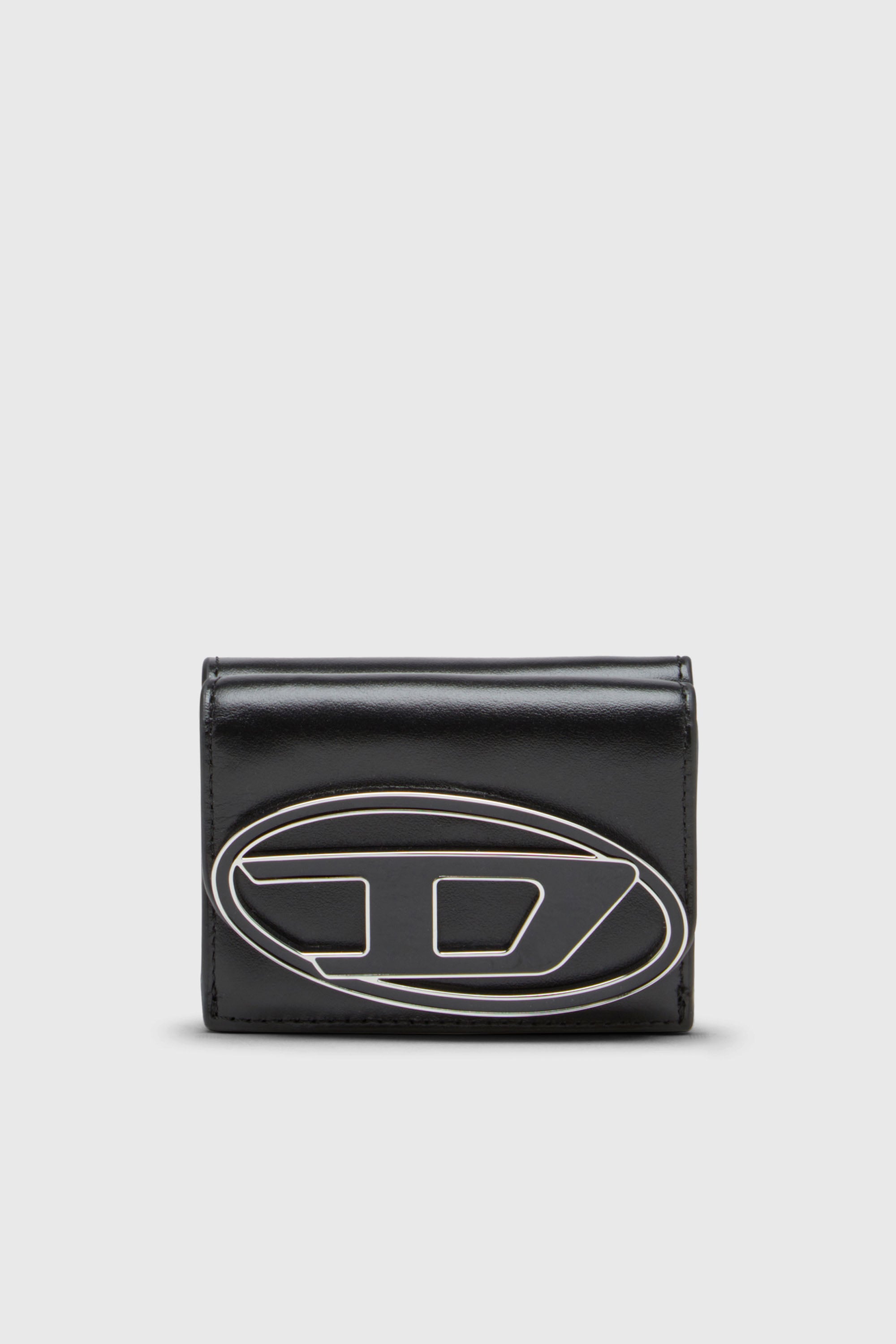Diesel - 1DR TRI FOLD COIN XS II, Woman's Tri-fold wallet in leather in Black - 1