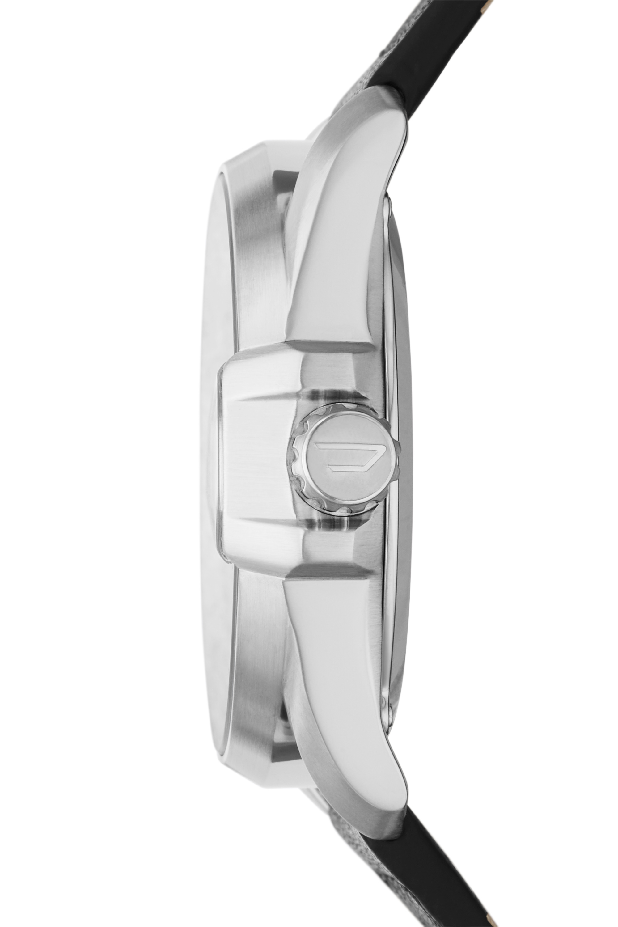 Diesel - DZ1966, Man's MS9 automatic three-hand black leather watch in Black - 3