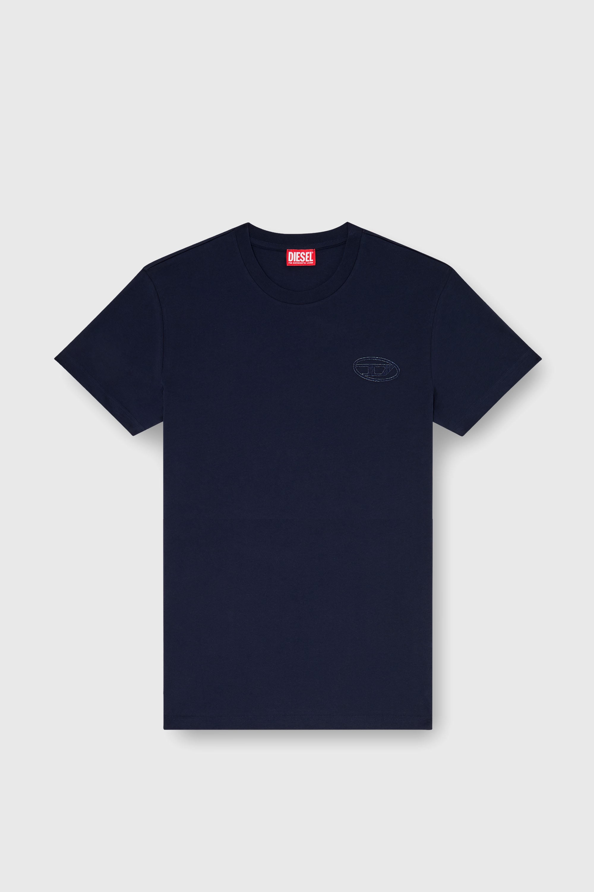 Diesel - T-DIEGO-T92, Man's Cotton T-shirt with Oval D logo in Blue - 2