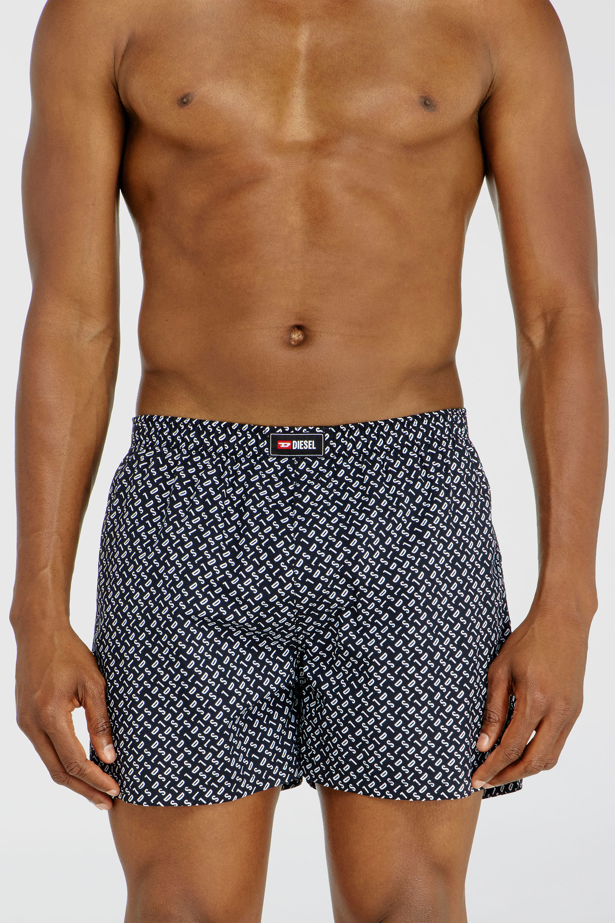 Diesel - RYAN-D-CORE-3PACK, Man's Three-pack cotton boxers solid and all-over DSL print in Multicolor - 3