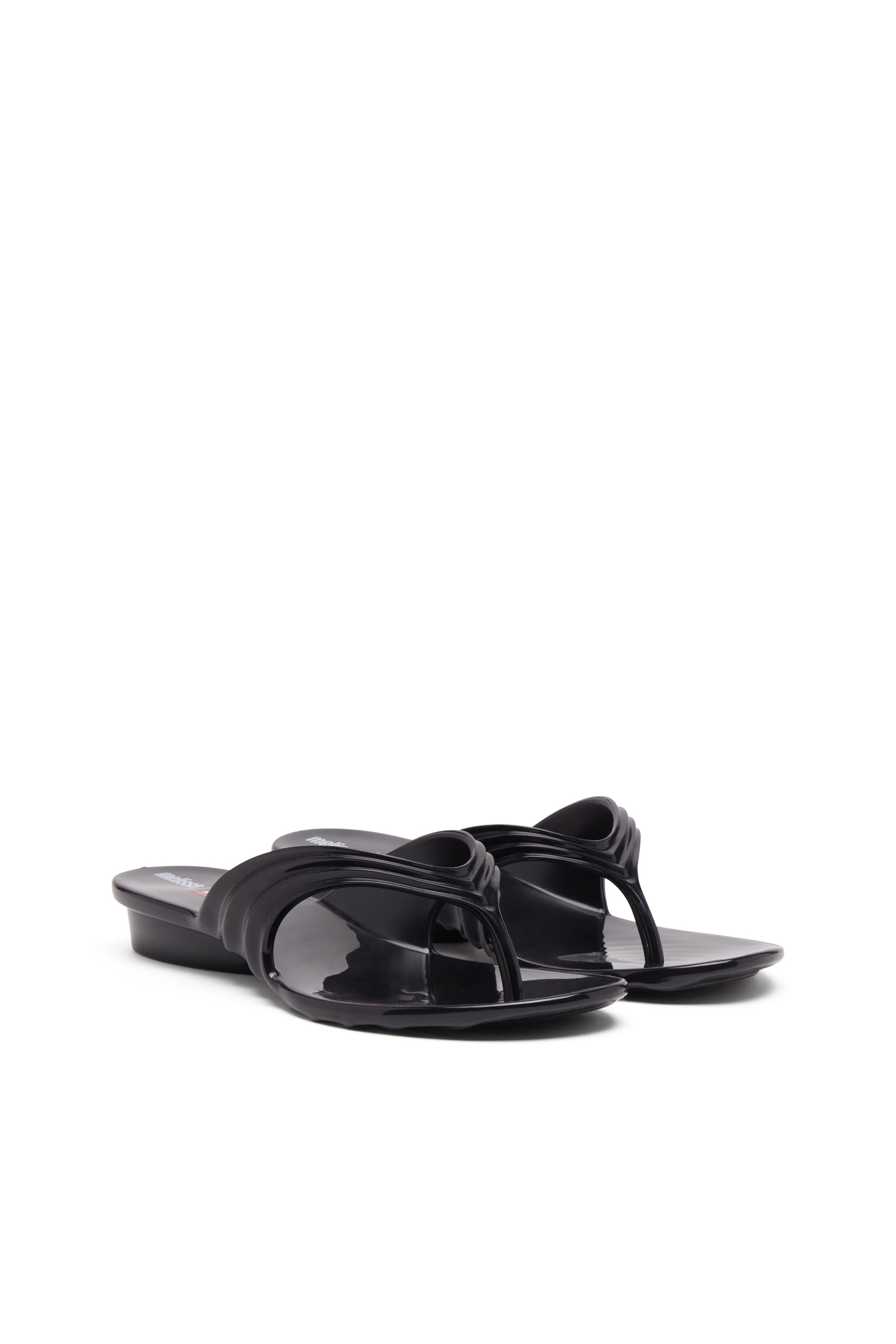 Diesel - MELISSA QUANTUM THONG, Woman's Sculptural flip-flops in Melflex&reg; in Black - 2