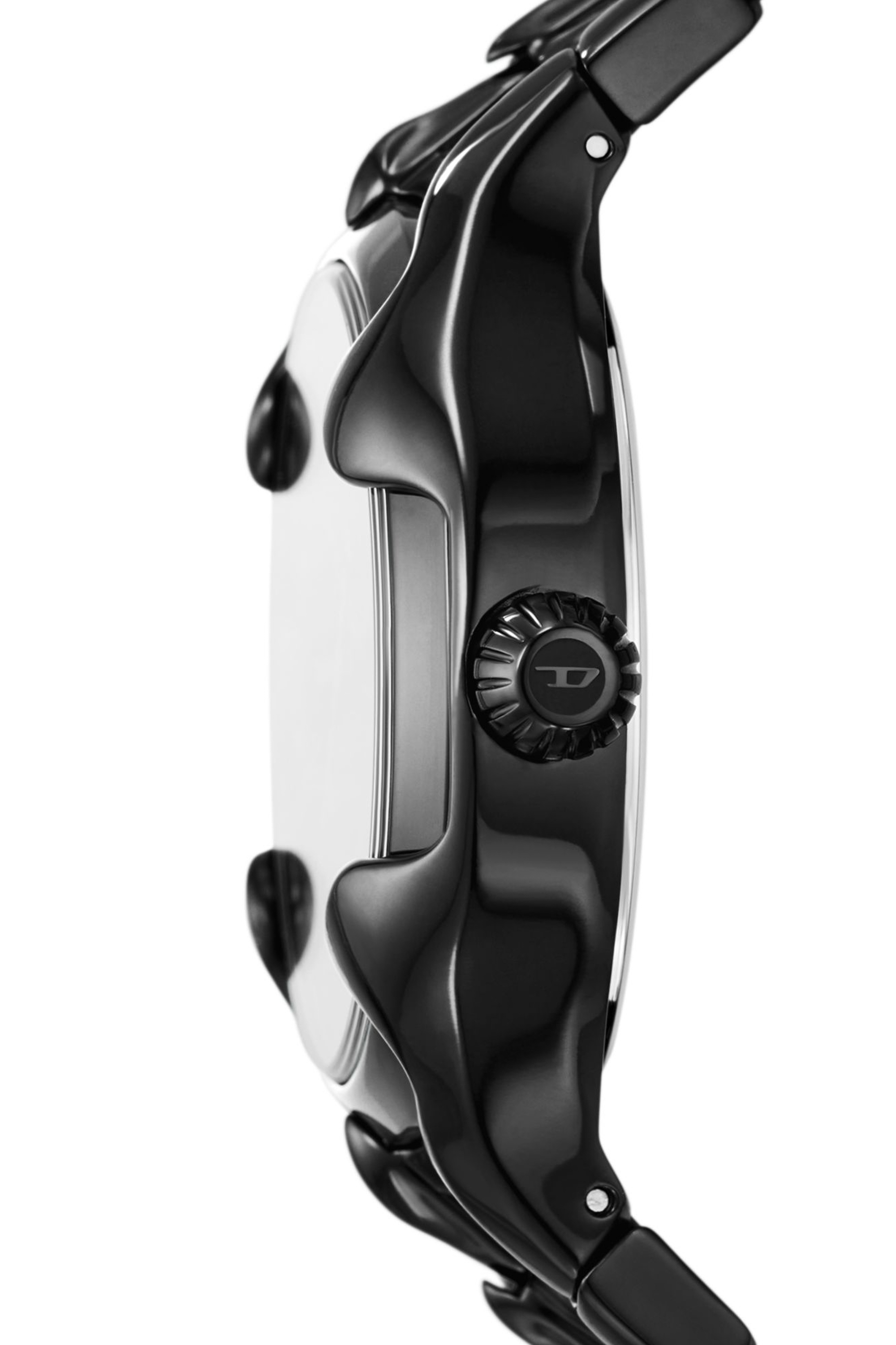 Diesel - DZ2198, Man Vert three-hand date black stainless steel watch in Black - Image 3