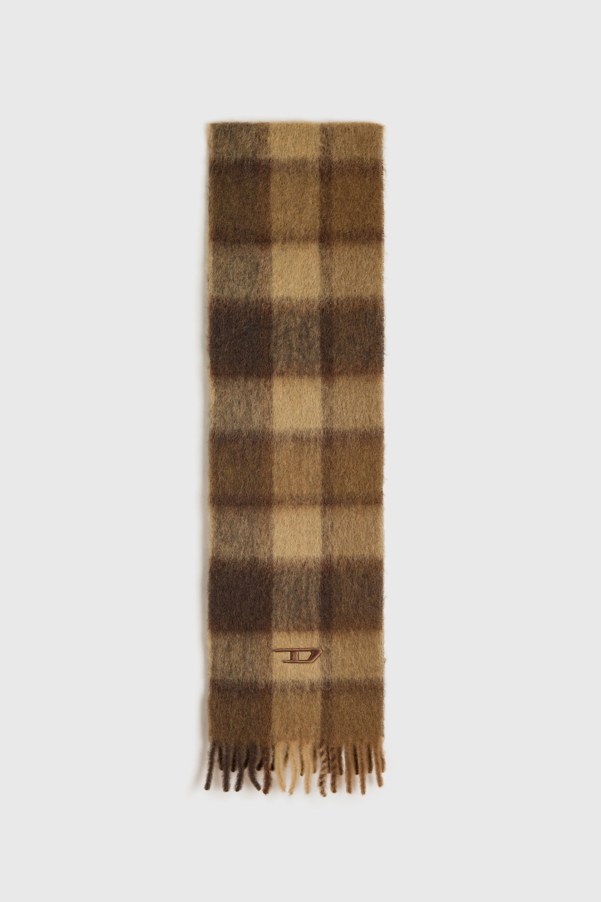 Check scarf in alpaca and mohair blend