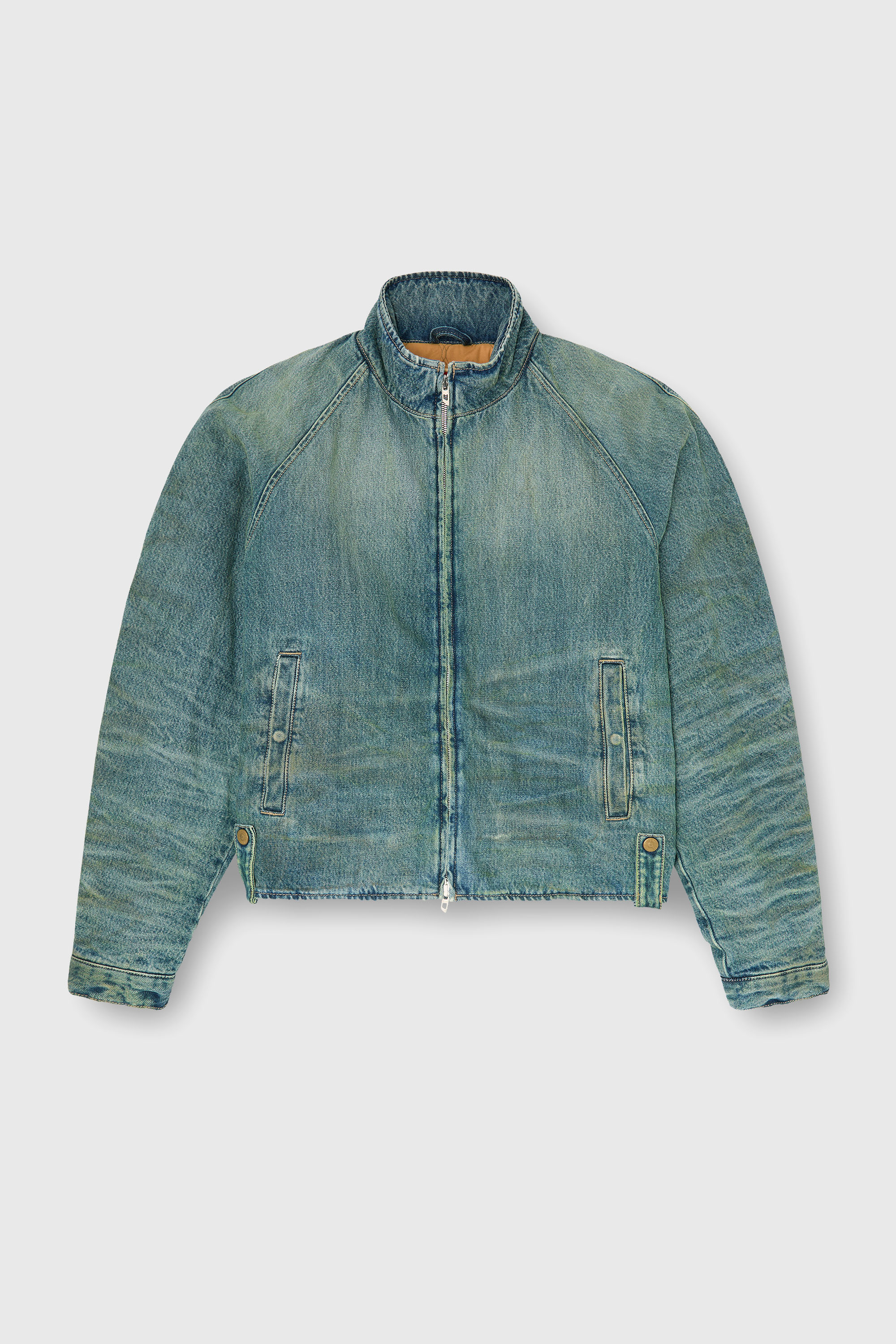 Diesel - D-BARUS-FSJ2, Man's Padded jacket in dirty-effect creased denim in null - 2
