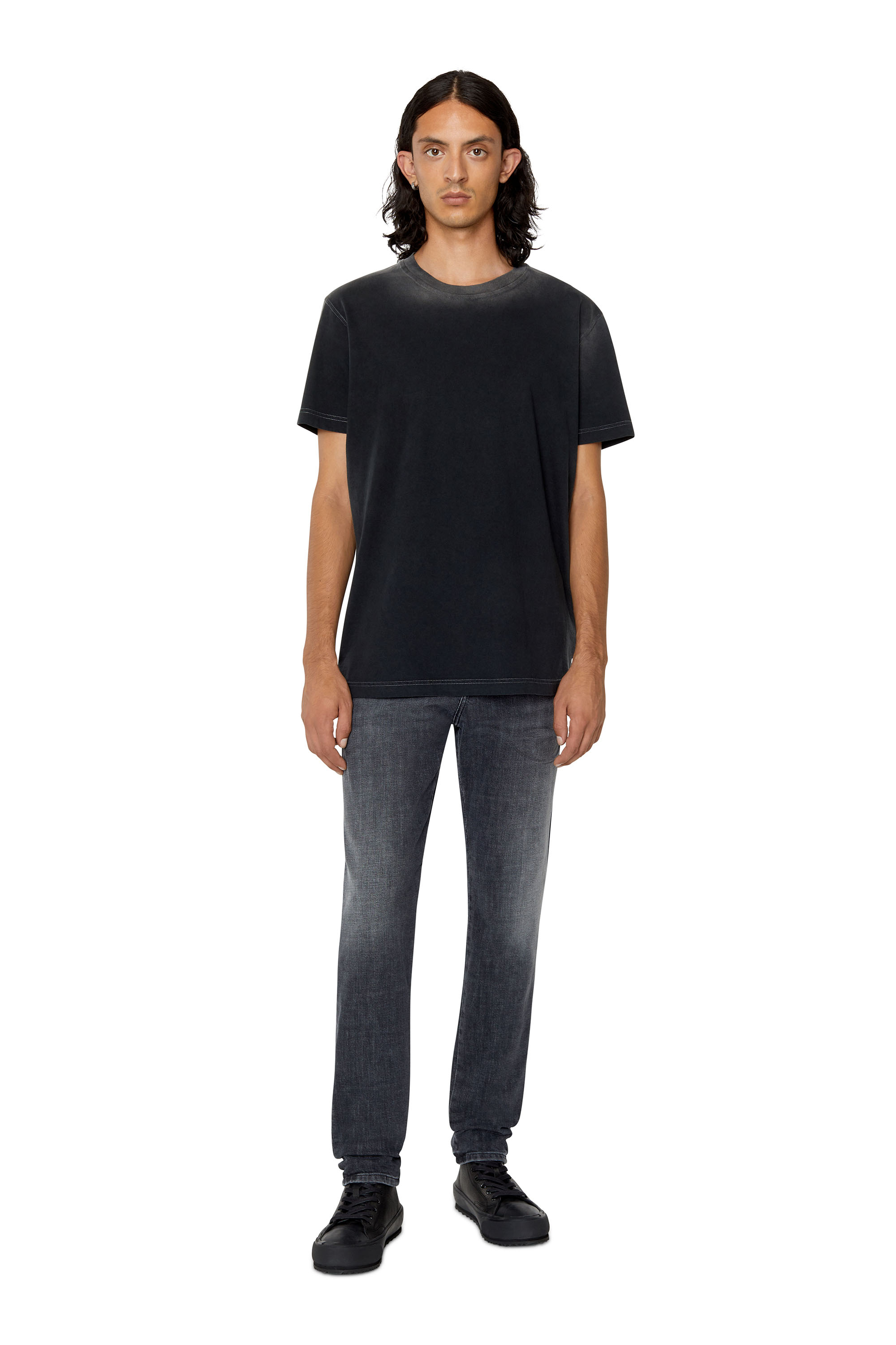 Diesel - 2019 D-Strukt 09E35 Slim Jeans, Black/Dark grey - Image 2