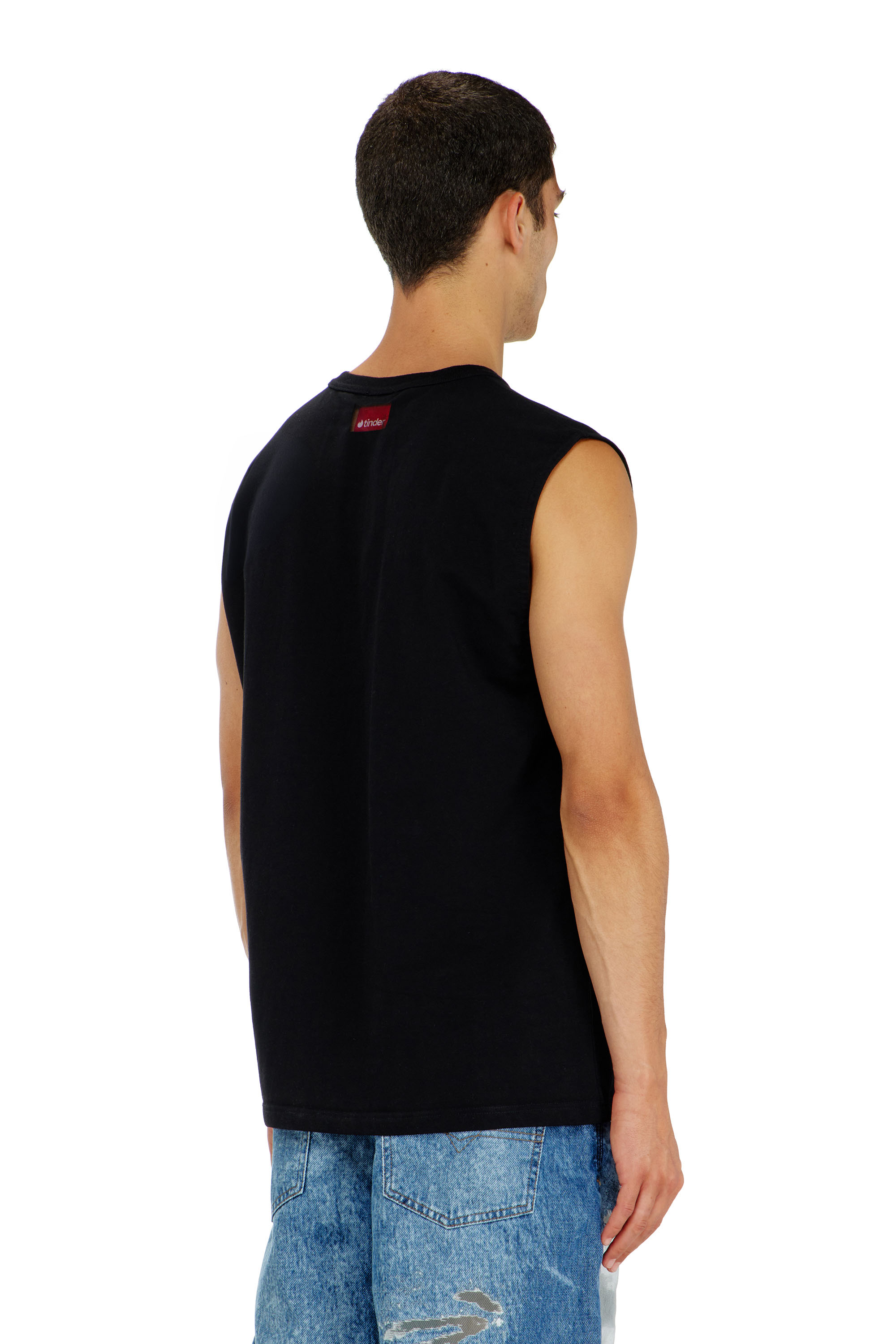 Diesel - PR-T-NORM-BISC-MATI-R, Unisex's Tank top with For Successful Loving logo in Black - 4