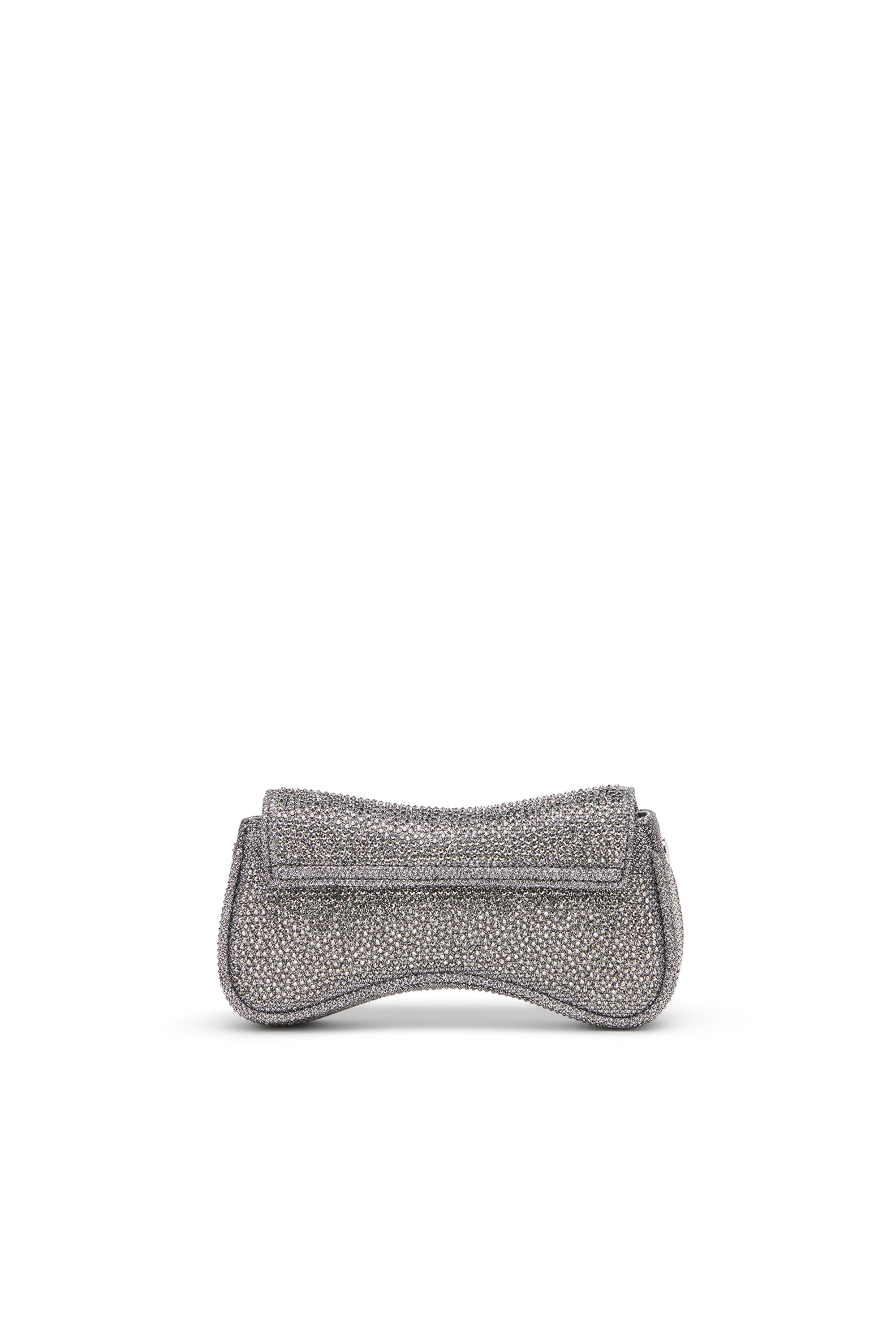 Diesel - PLAY CROSSBODY XS, Woman's Play-Mini crossbody bag in crystal Lurex in Silver - 3