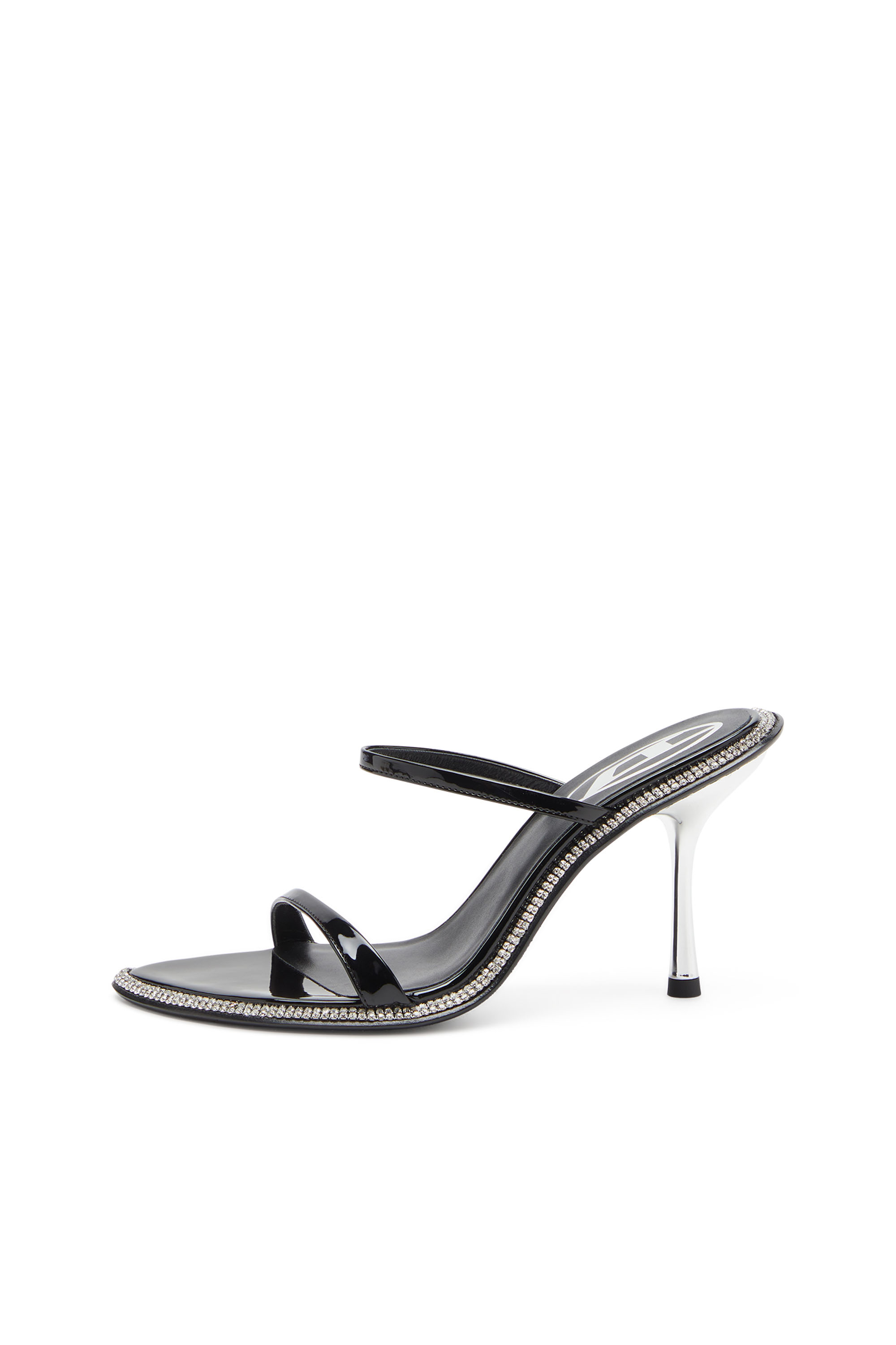 D-HAVANNA SDL, Black Diesel - D-HAVANNA SDL, Woman's D-Havanna-Strappy patent mules with crystals in Black - 8