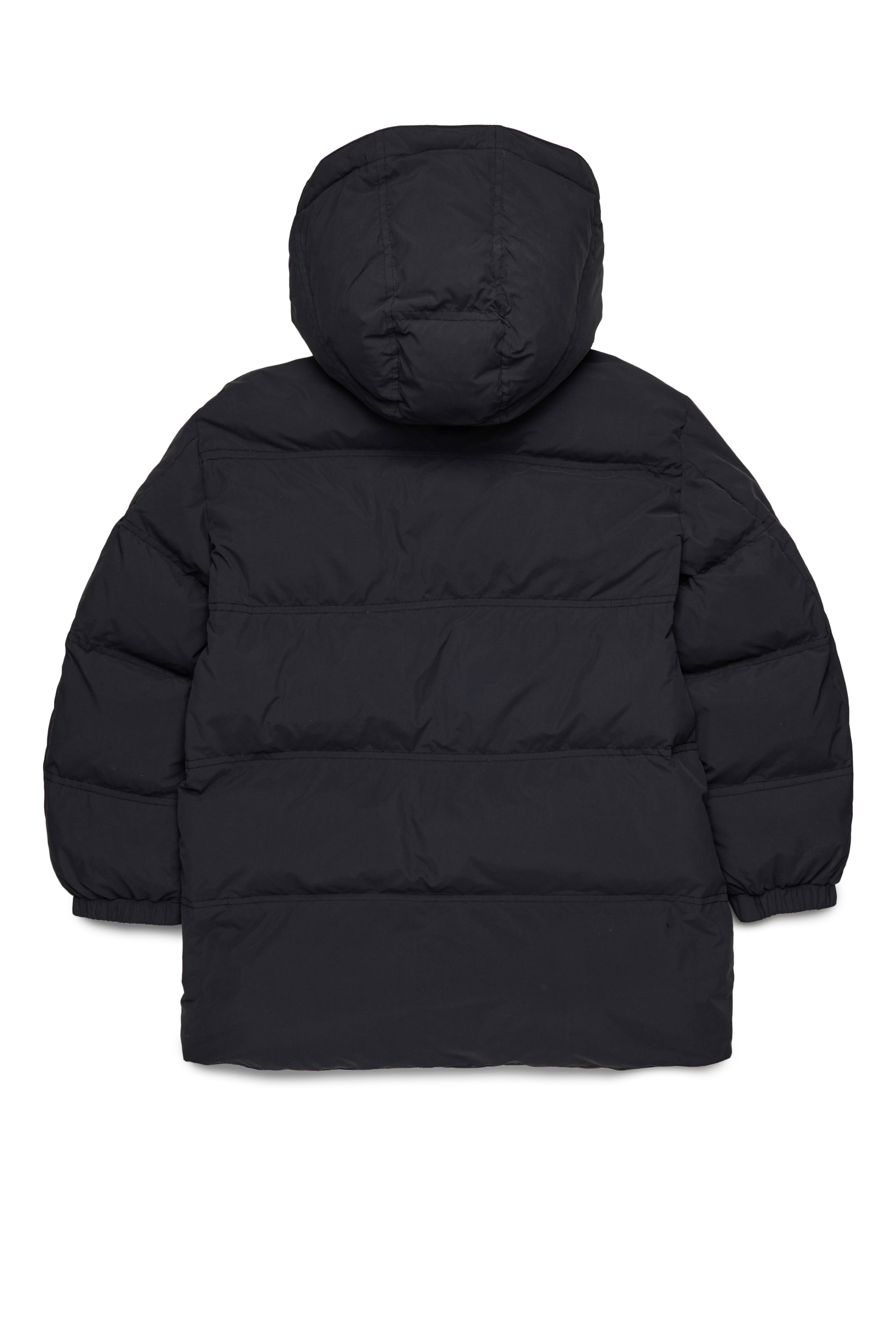 Diesel - JWRAVEELLONG, Unisex's Long nylon jacket with hood in Black - 2