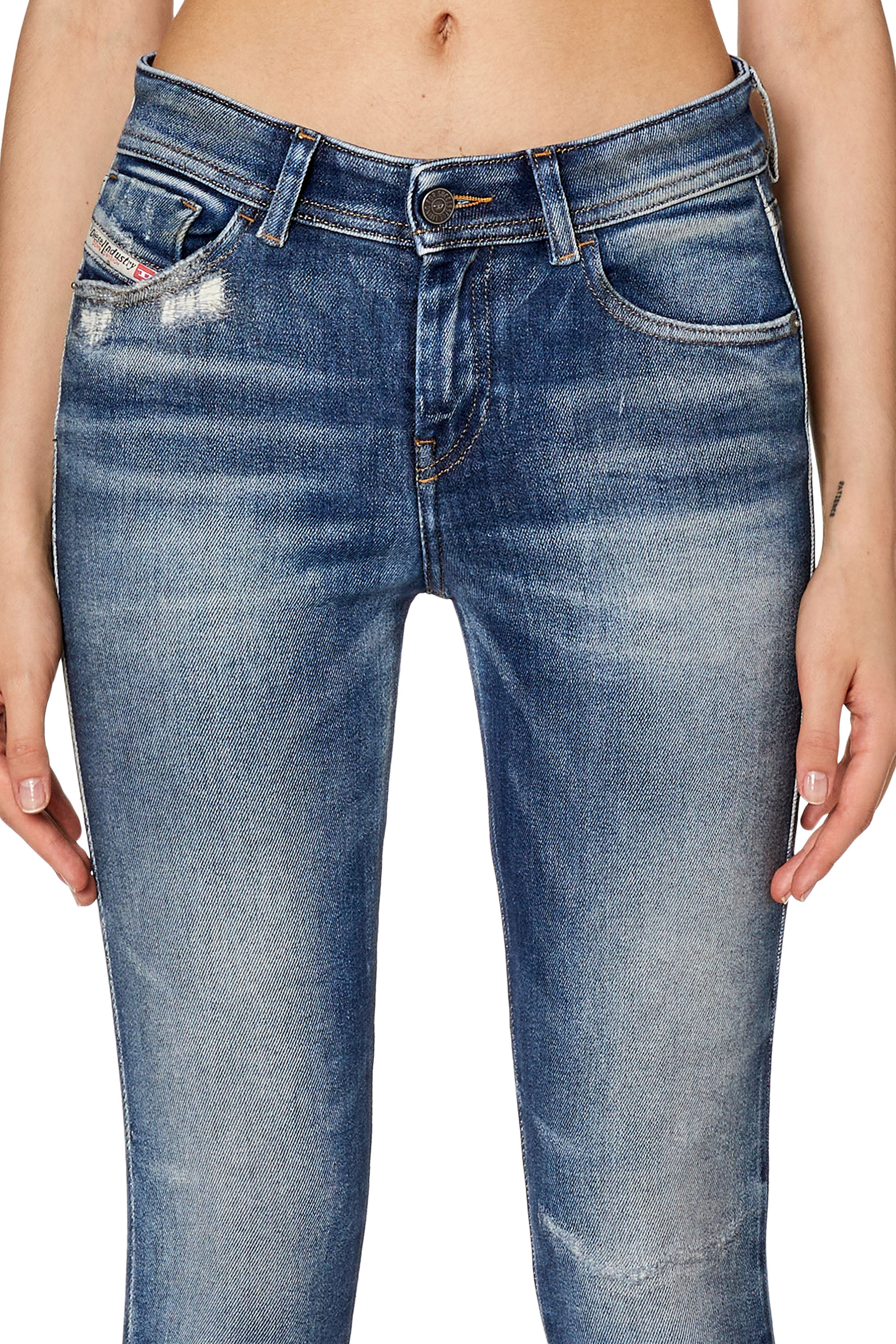 Diesel - Super skinny Jeans 2017 Slandy 09G14, Medium blue - Image 4