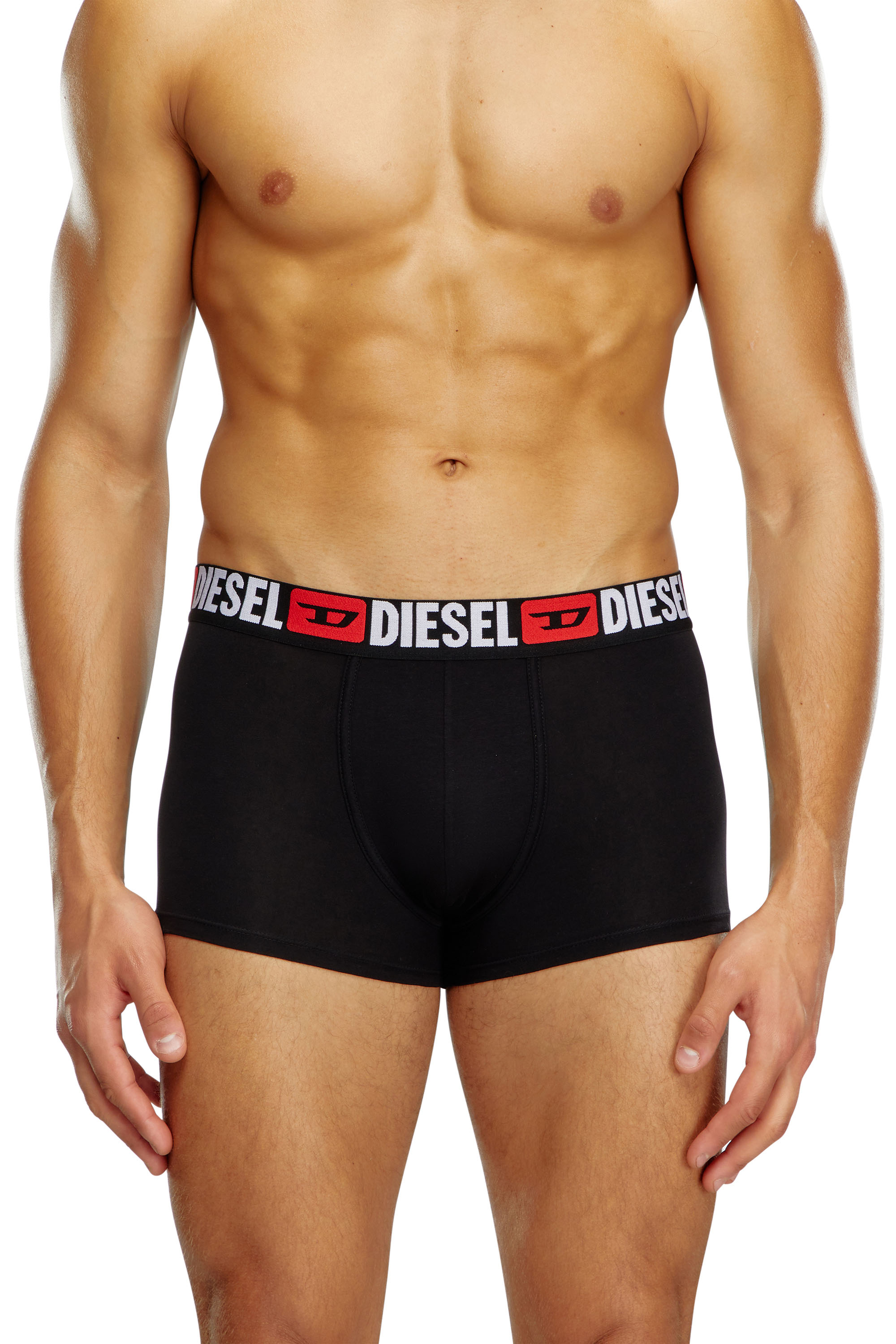 UMBX-DAMIENTHREEPACK, Black Diesel - UMBX-DAMIENTHREEPACK, Man's Three-pack of all-over logo waist boxers in Black - 3