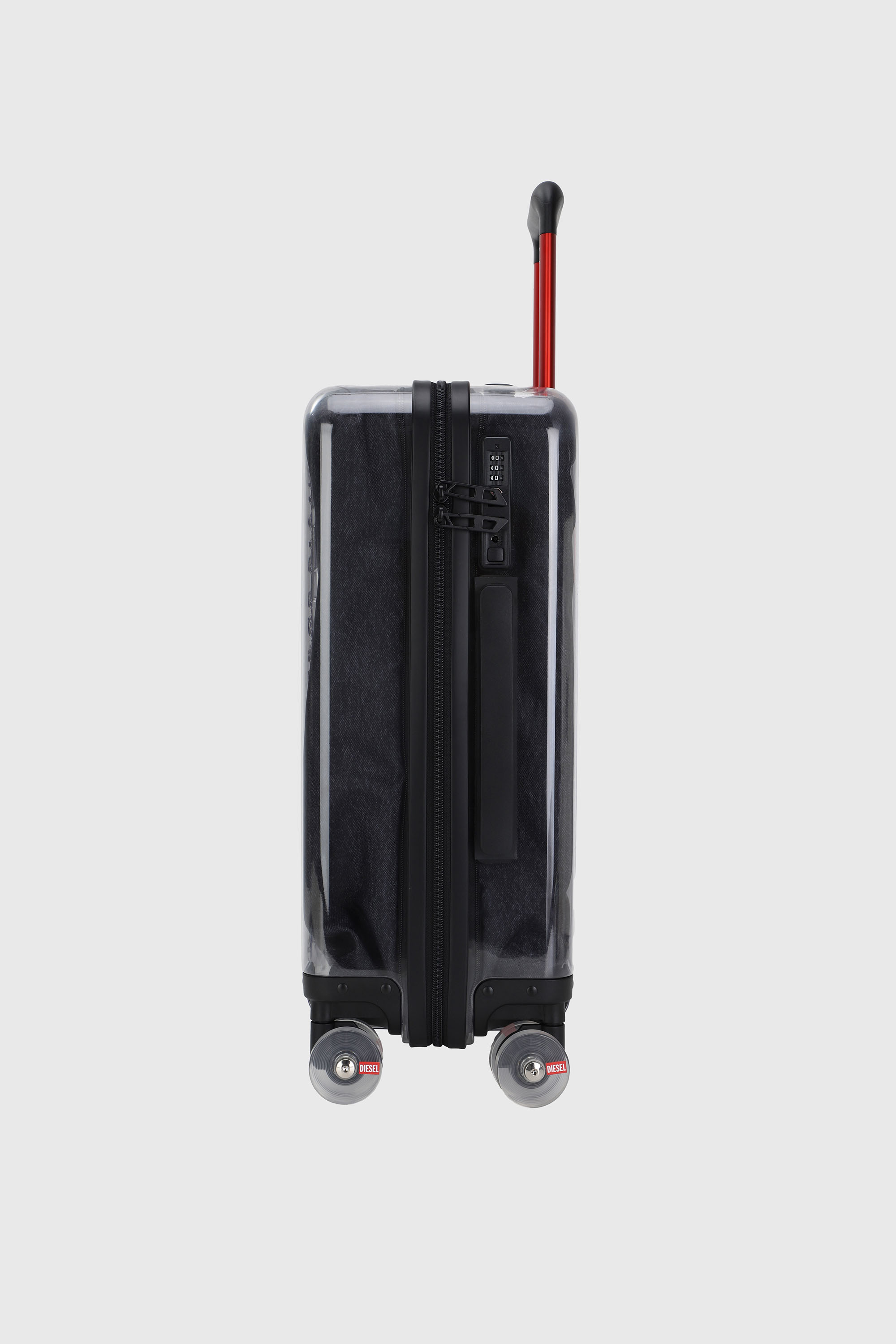Diesel - LU0036 HARD LUGGAGE - DSL009, Unisex's Transparent logo suitcase size S in Black - 4