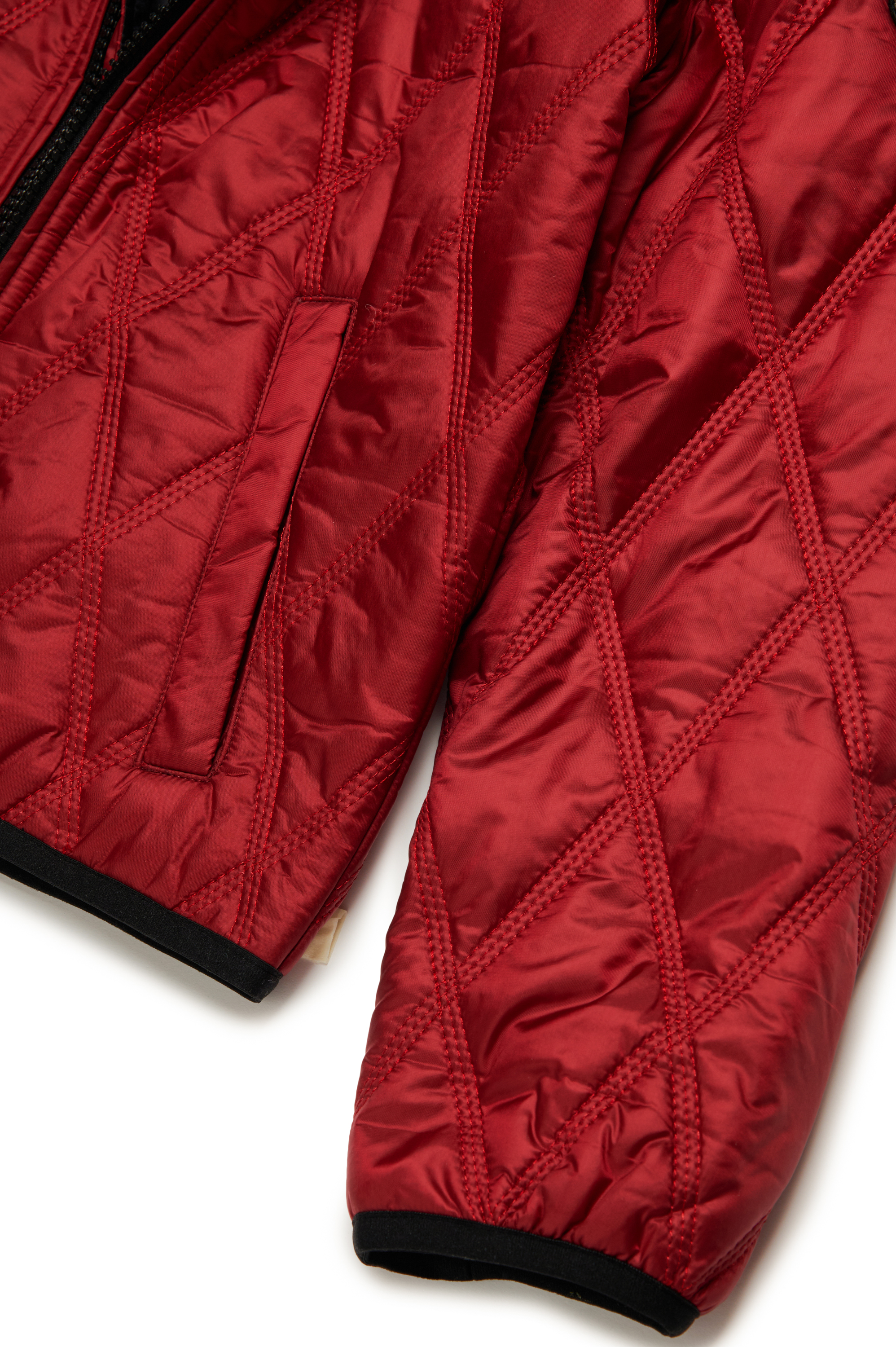 Diesel - JFOKKER, Unisex Hooded quilted nylon jacket in Red - Image 4