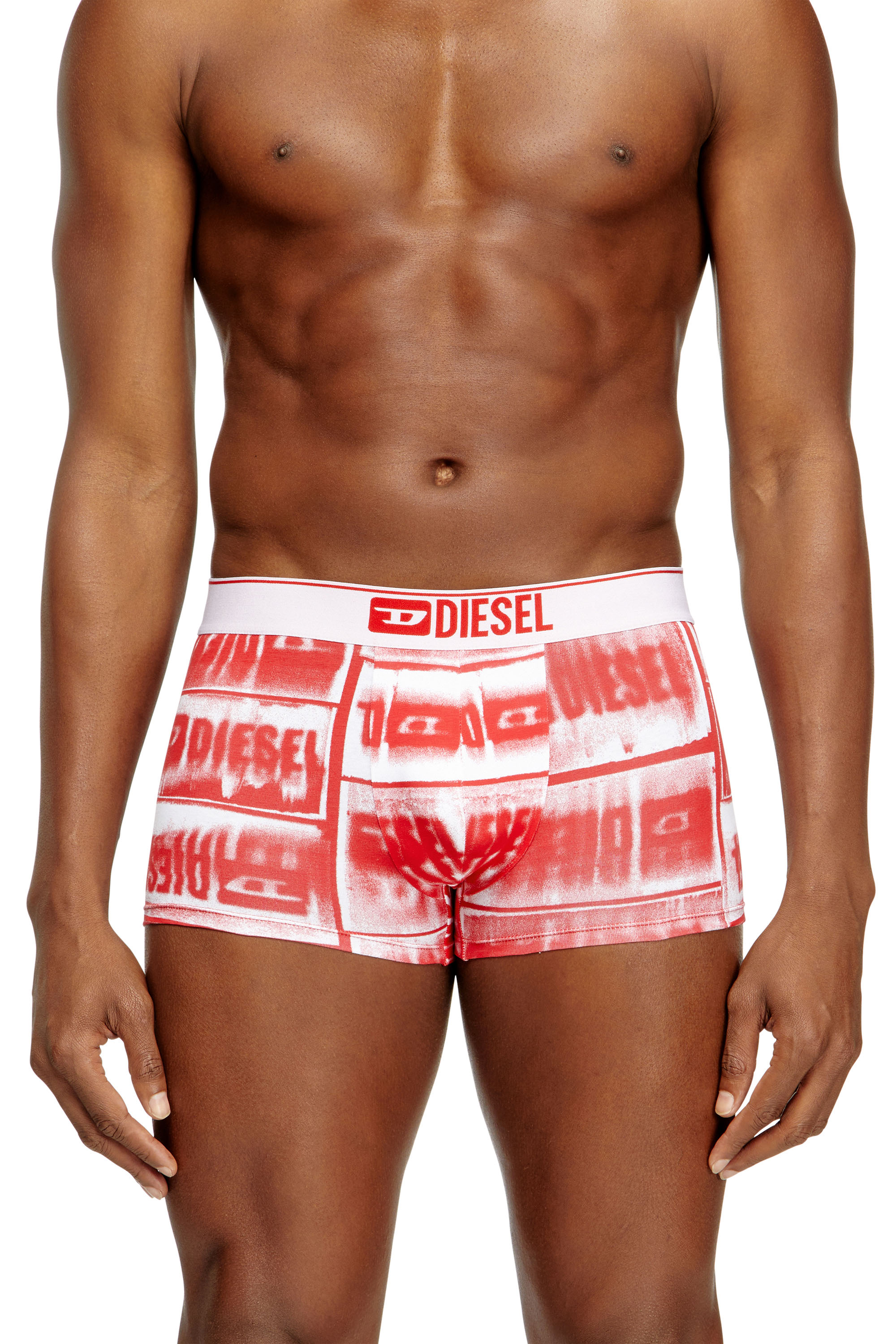 Diesel - DAMIEN-D-BOX-3PACK, Man's 3-pack boxer briefs in stretch cotton in Red/White - 2