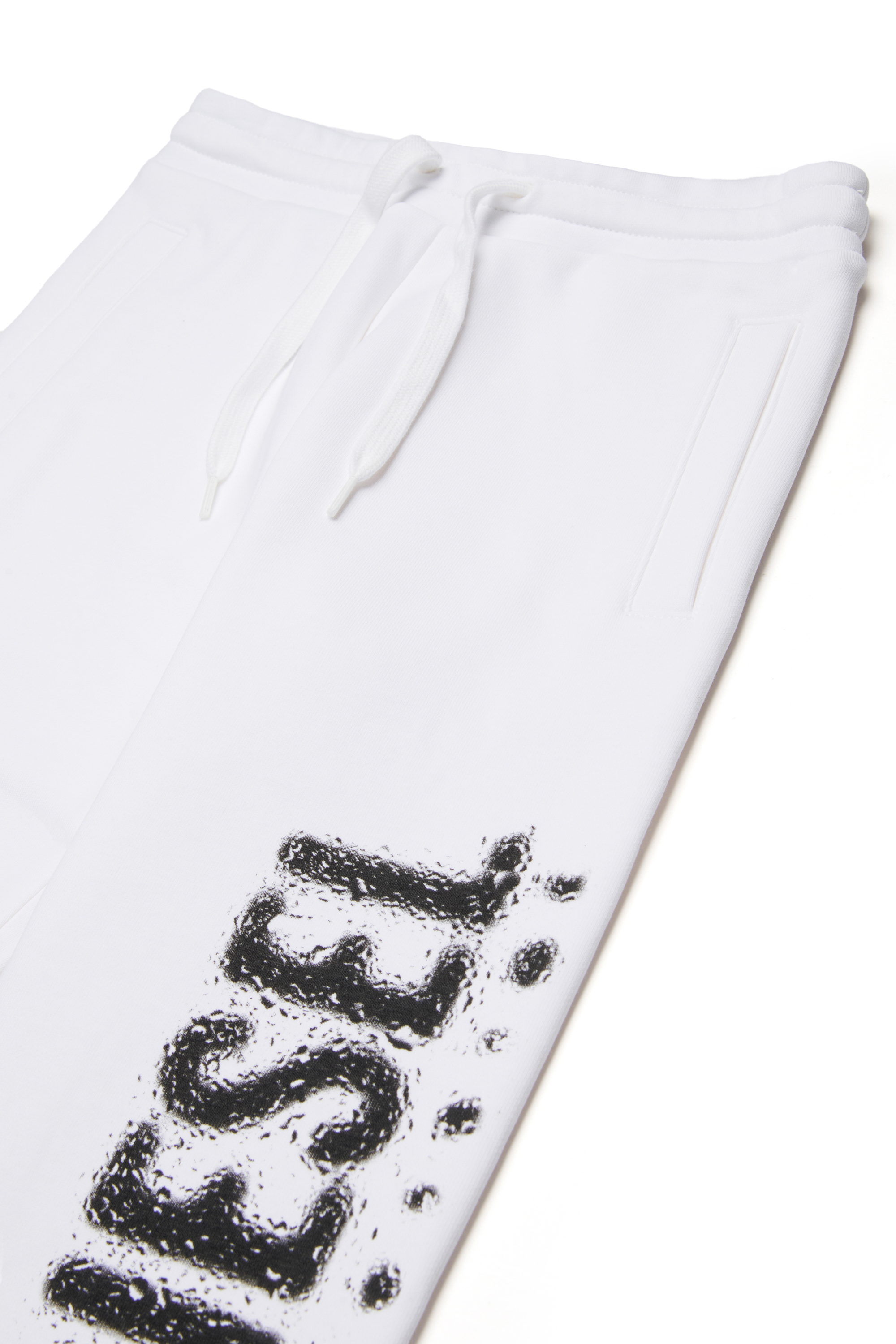 Diesel - PANTLI, Man's Cotton sweatpants with drawstring in White - 3