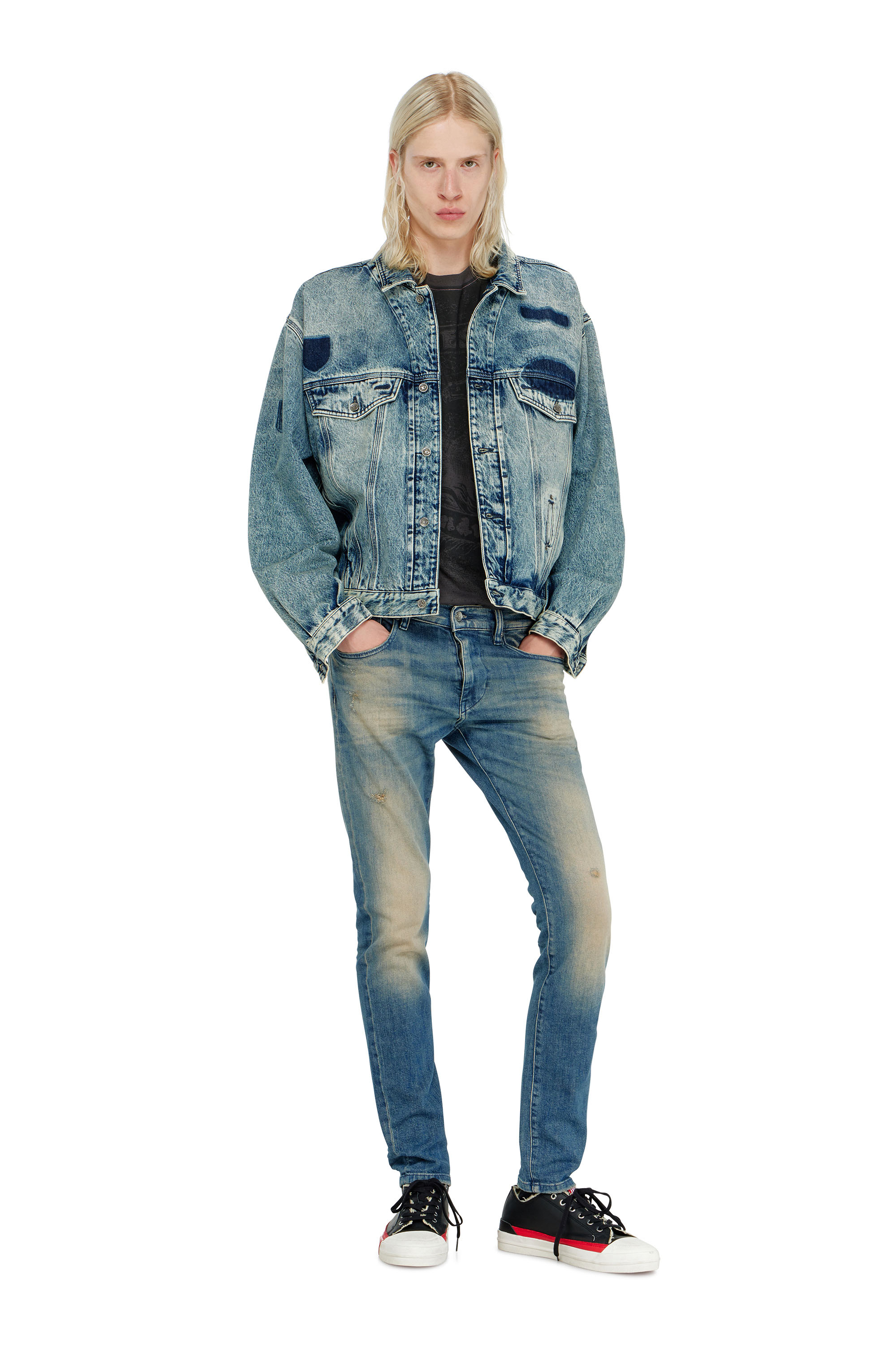 Diesel - Man's Slim Jeans 2019 D-Strukt 0KBBW, Medium blue - 1