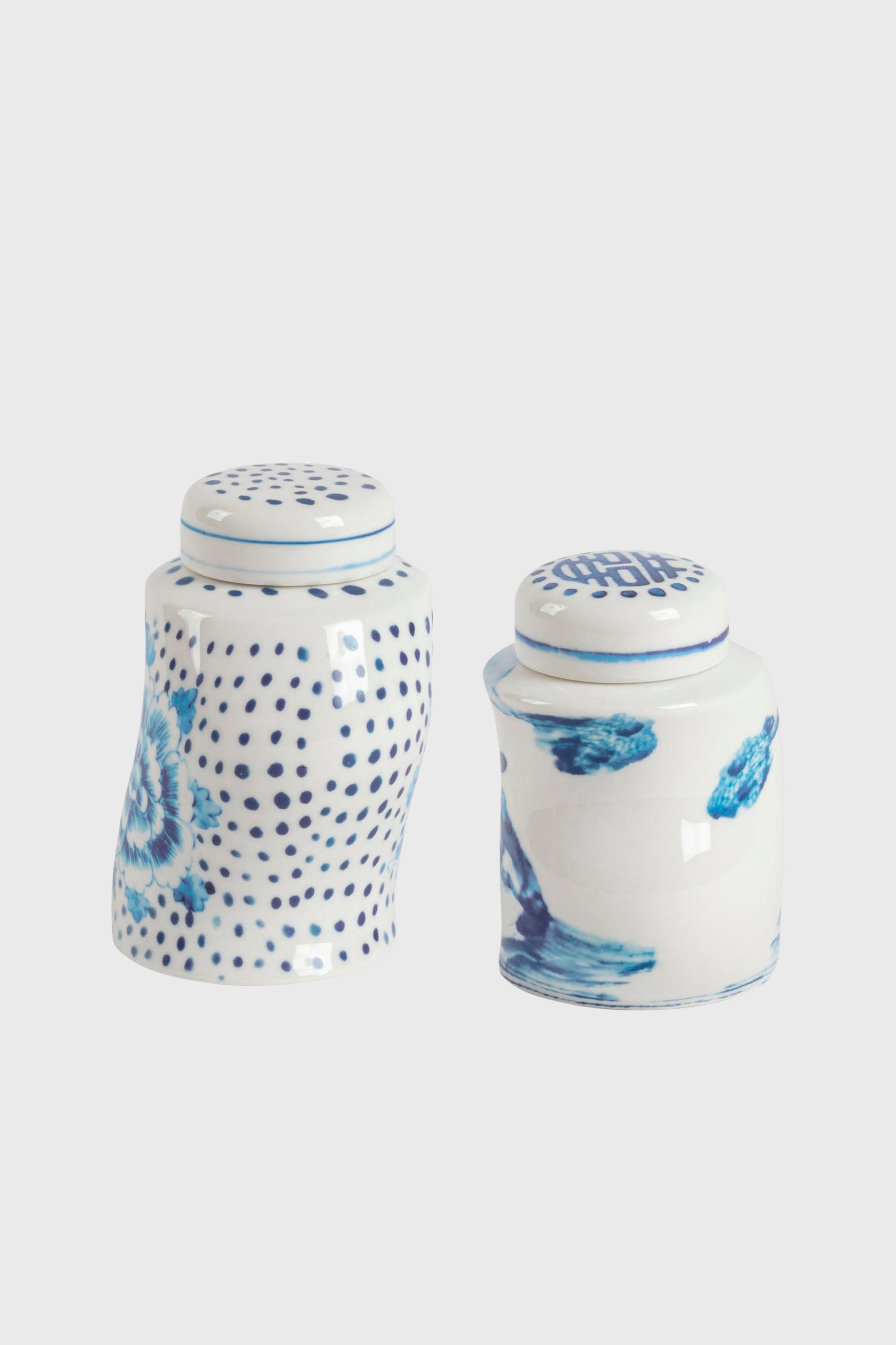 Diesel - 11289 PORCELAIN SPICES SHAKER SET "CLASS, Unisex's Porcelain spices shaker set in White/Blue - 2