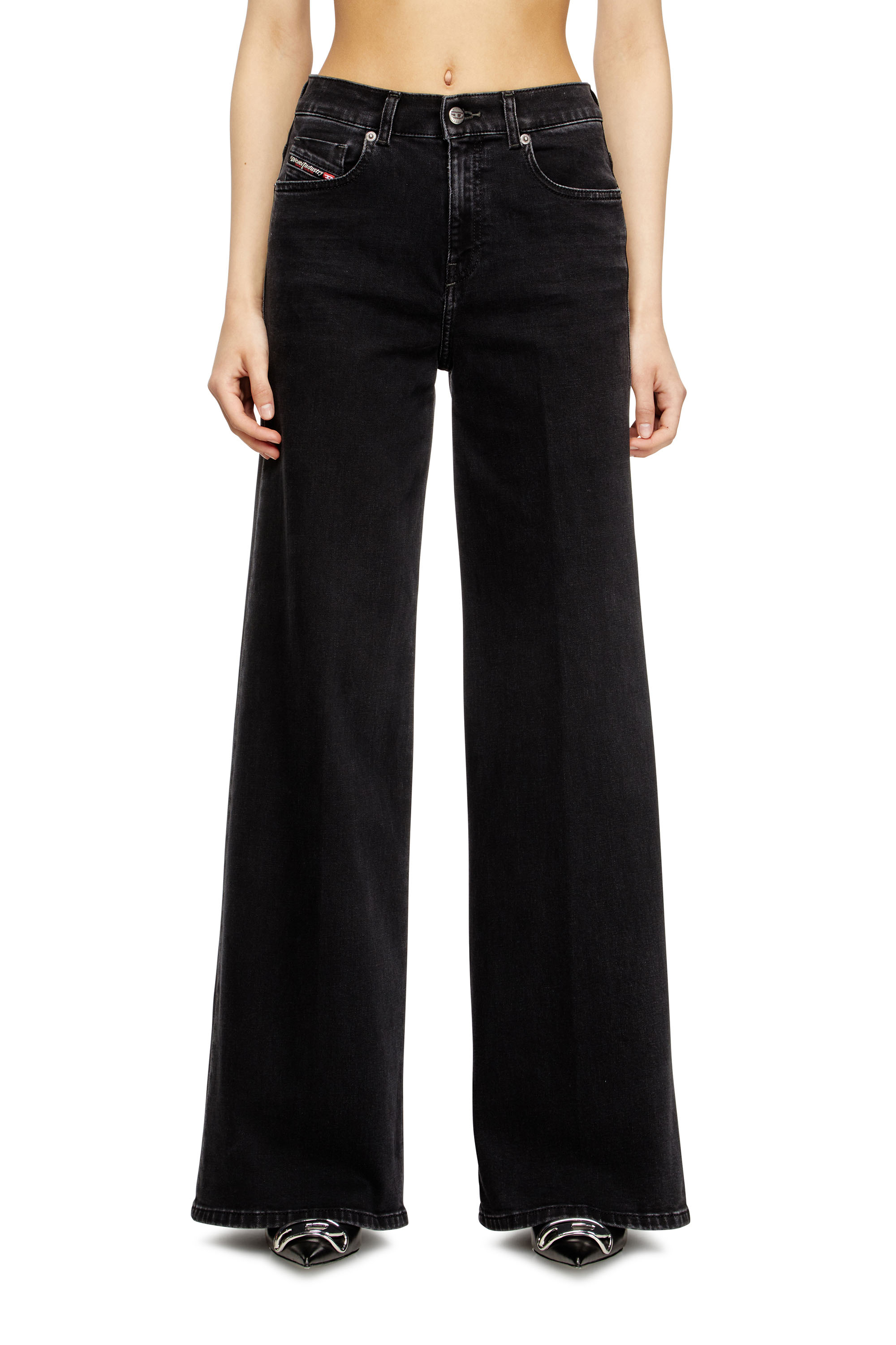 Flare Jeans 1978 D-Akemi 09M69, Black/Dark grey Diesel - Woman's Flare Jeans 1978 D-Akemi 09M69, Black/Dark grey - 3