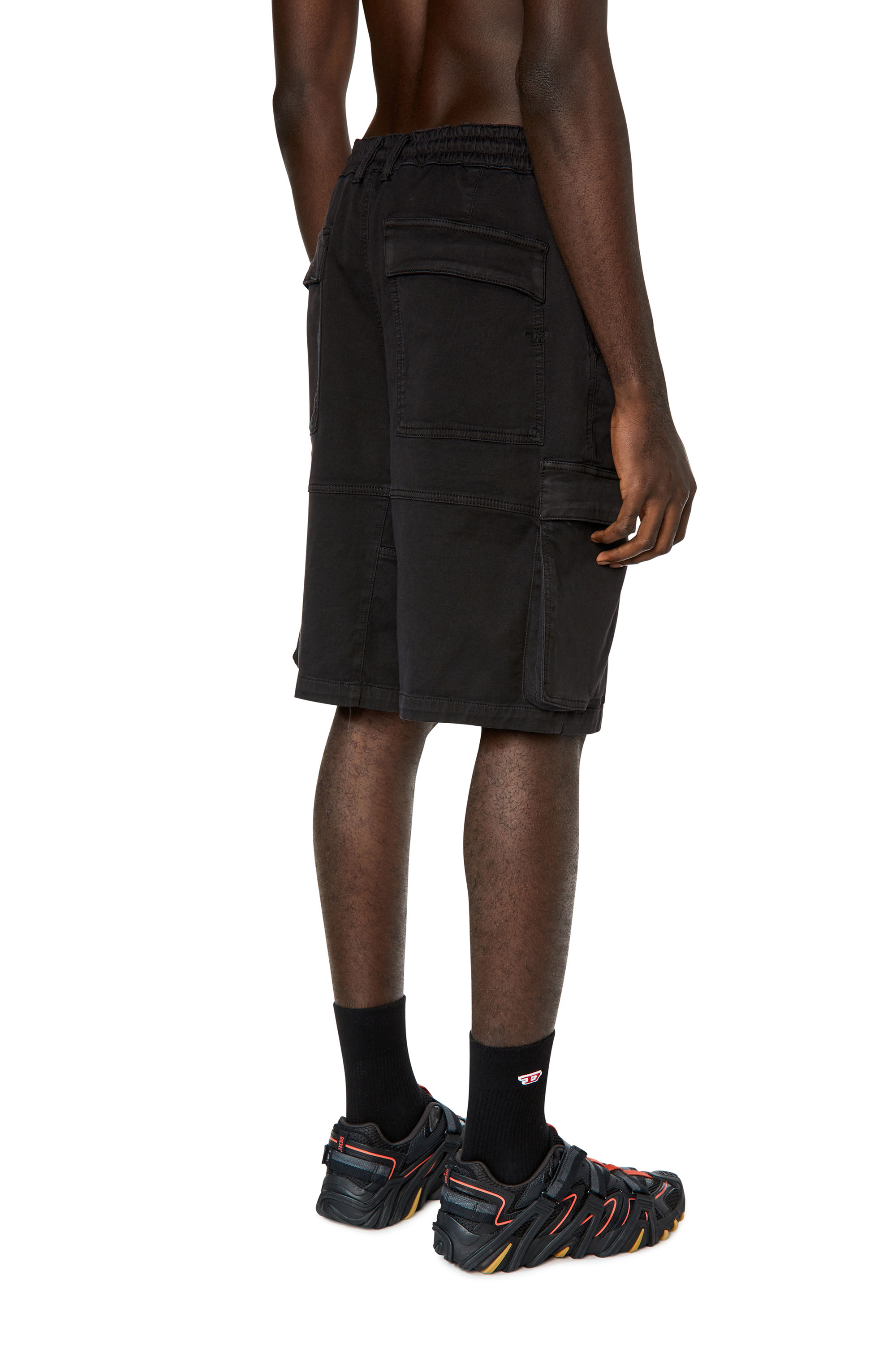 Diesel - D-KROOLEY-CARGO-SHORT JOGG, Black - Image 4