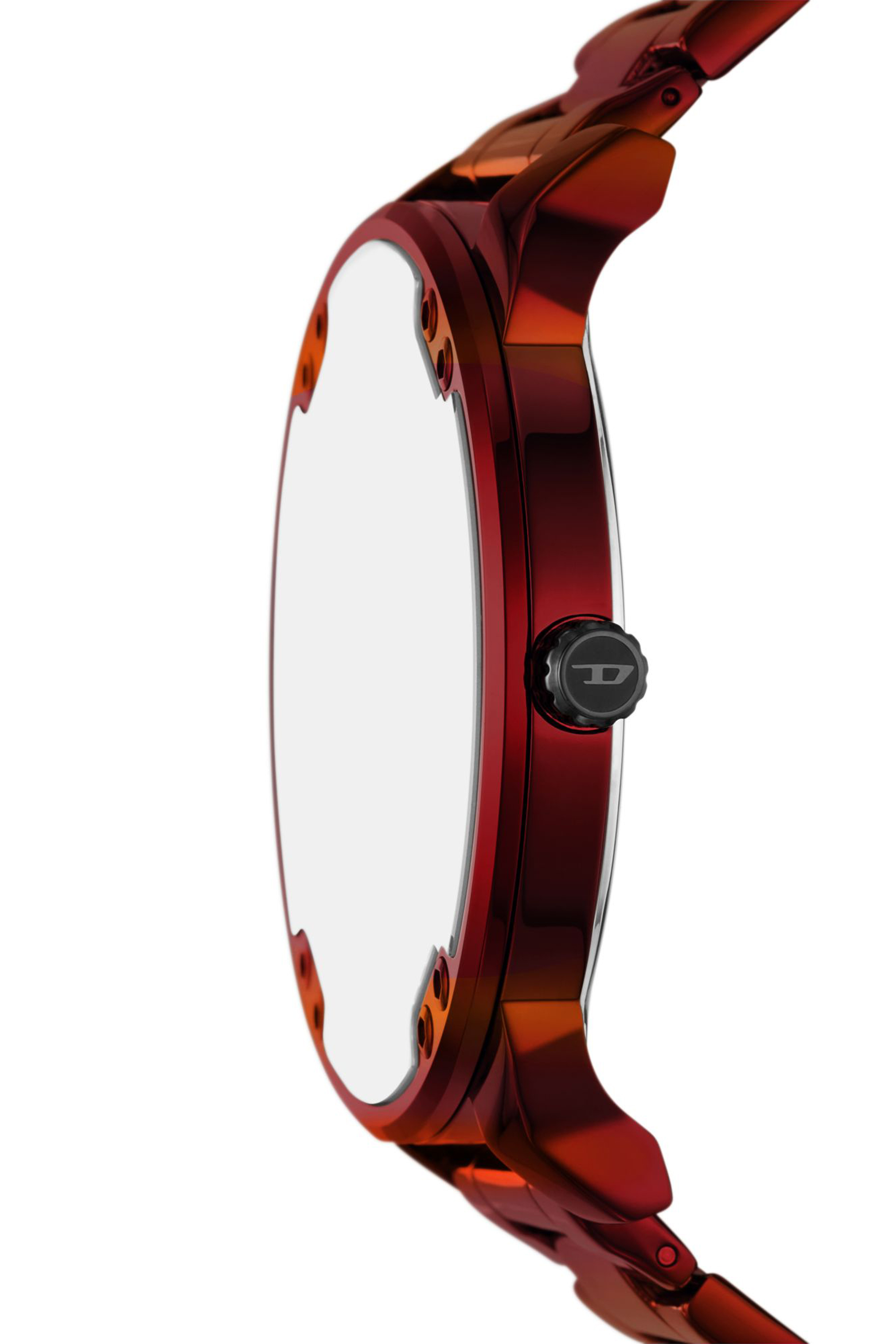 Diesel - DZ7491 WATCH, Man's Mr. Daddy Slim red stainless steel watch in Red - 3