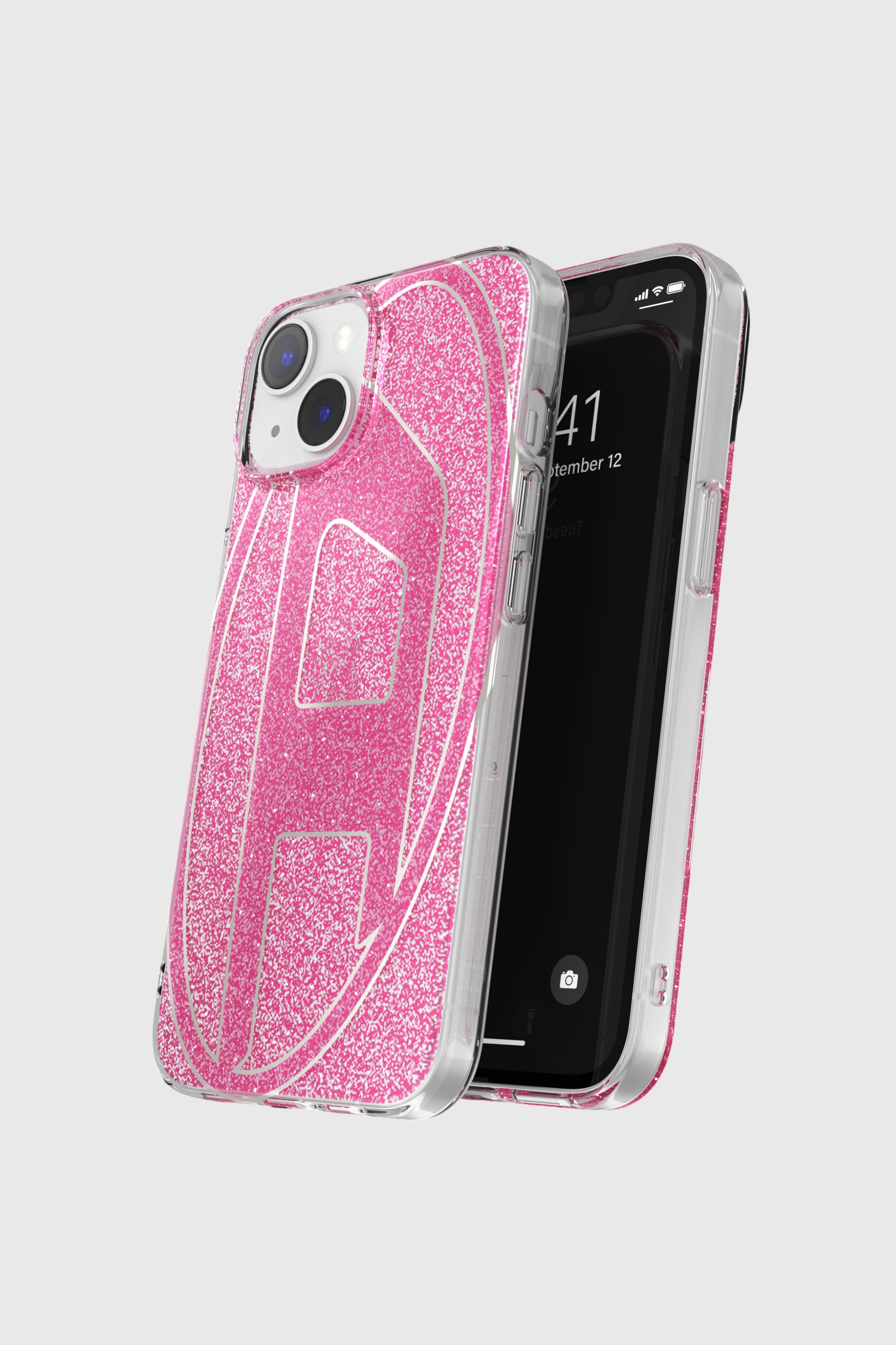 Diesel - 60034 AOP CASE, Unisex's Glitter Case for iP 13/ 14 in Pink - 4