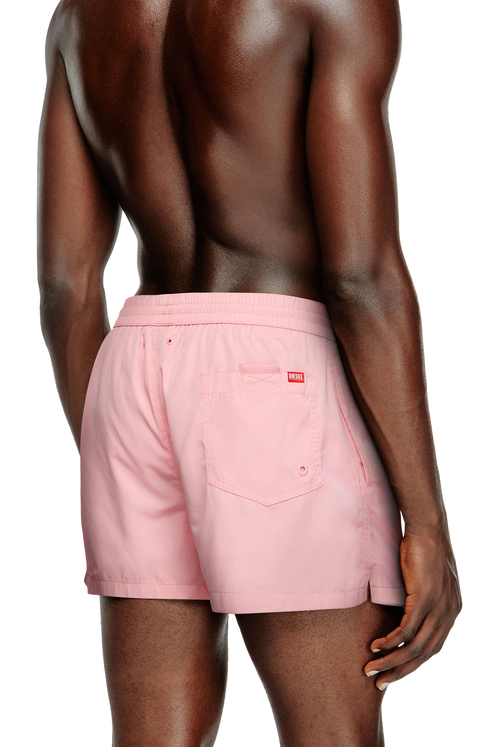 Diesel - MARIO-34-D-CORE, Man's Swim shorts with logo print in Pink - 3