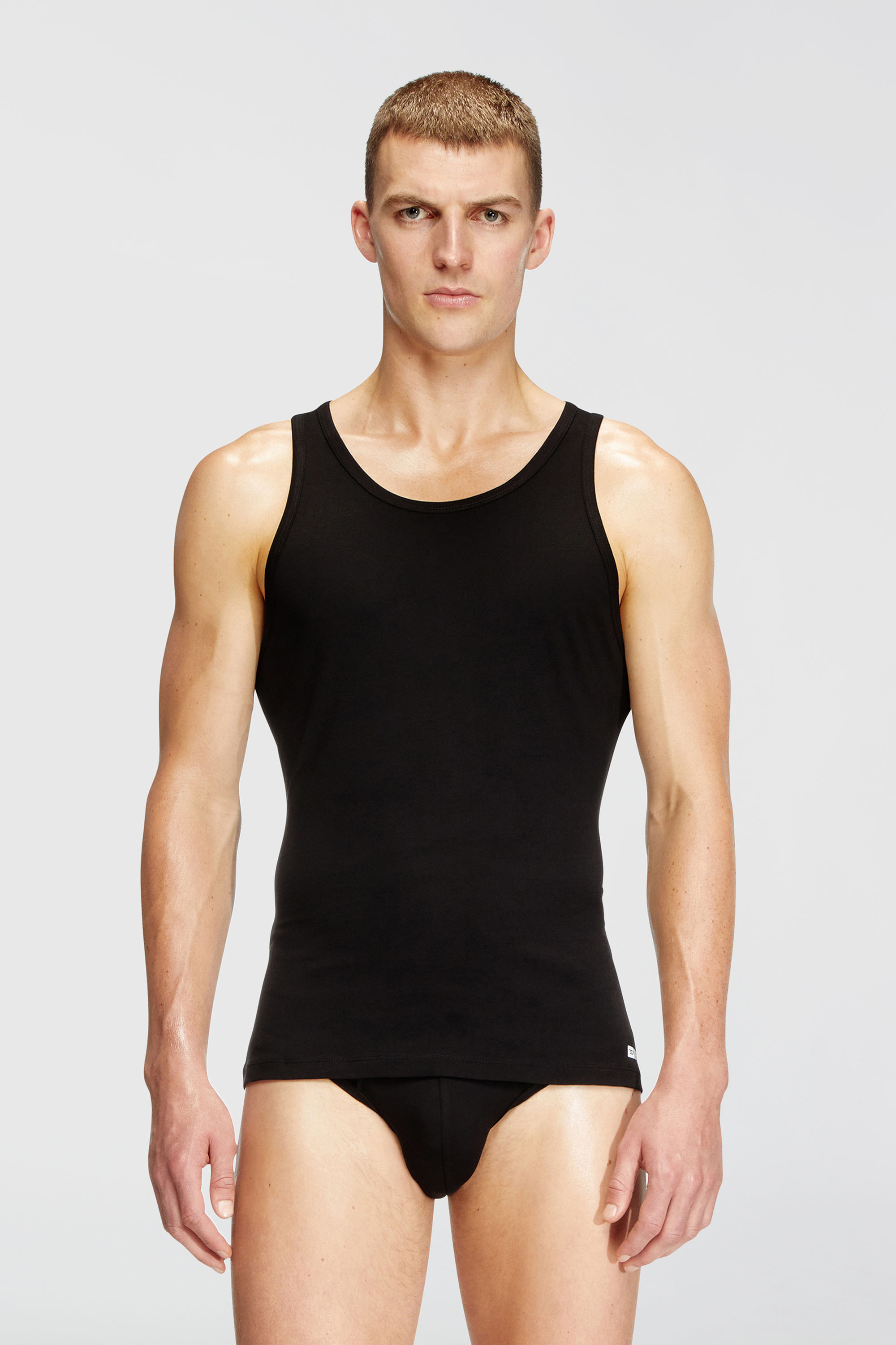 Diesel - WALTY-D-BOX-2PACK, Man's Two pack cotton tank vest in Black - 3