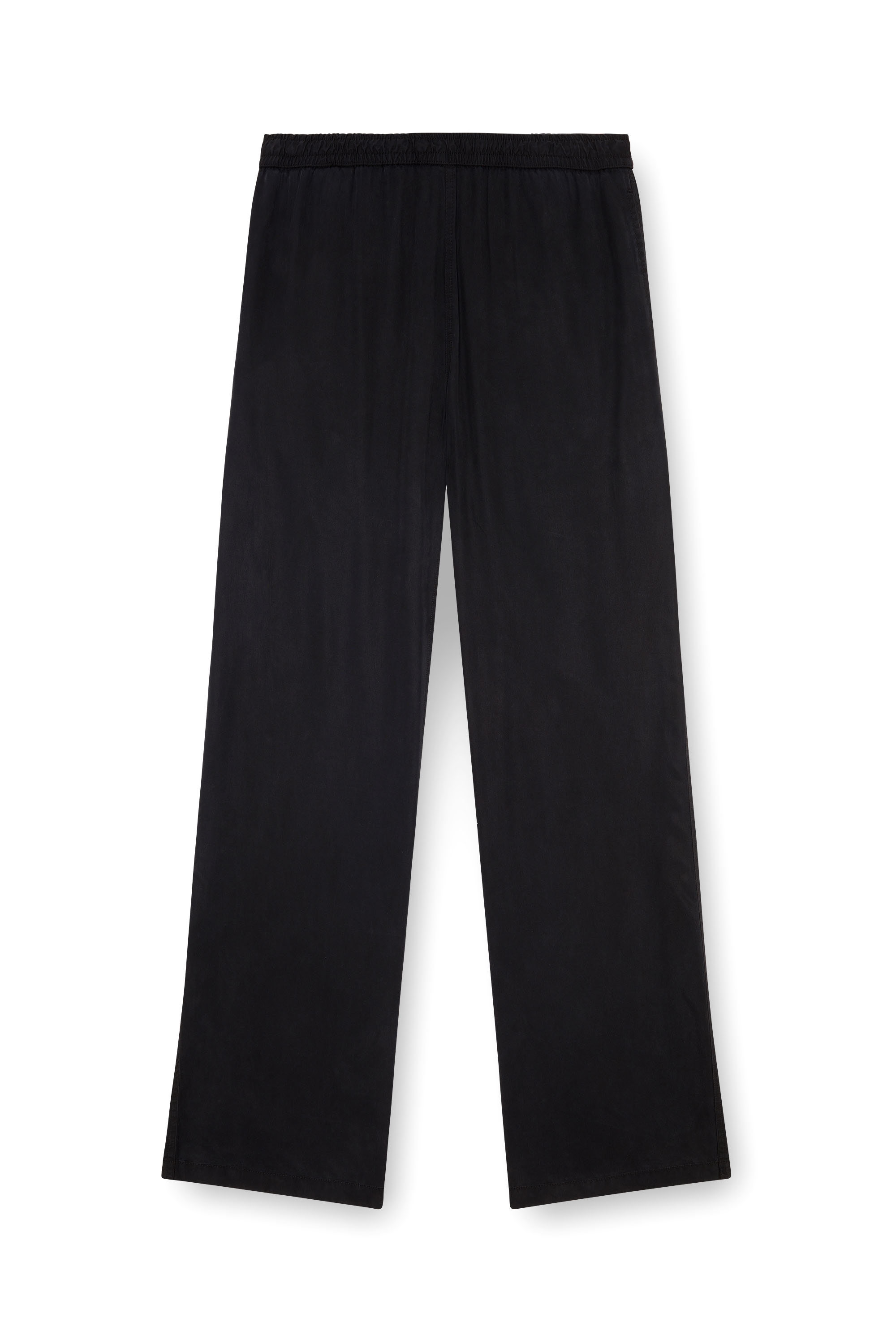 P-DREYER-C, Black Diesel - P-DREYER-C, Man's Drawstring pants in faded twill in Black - 2
