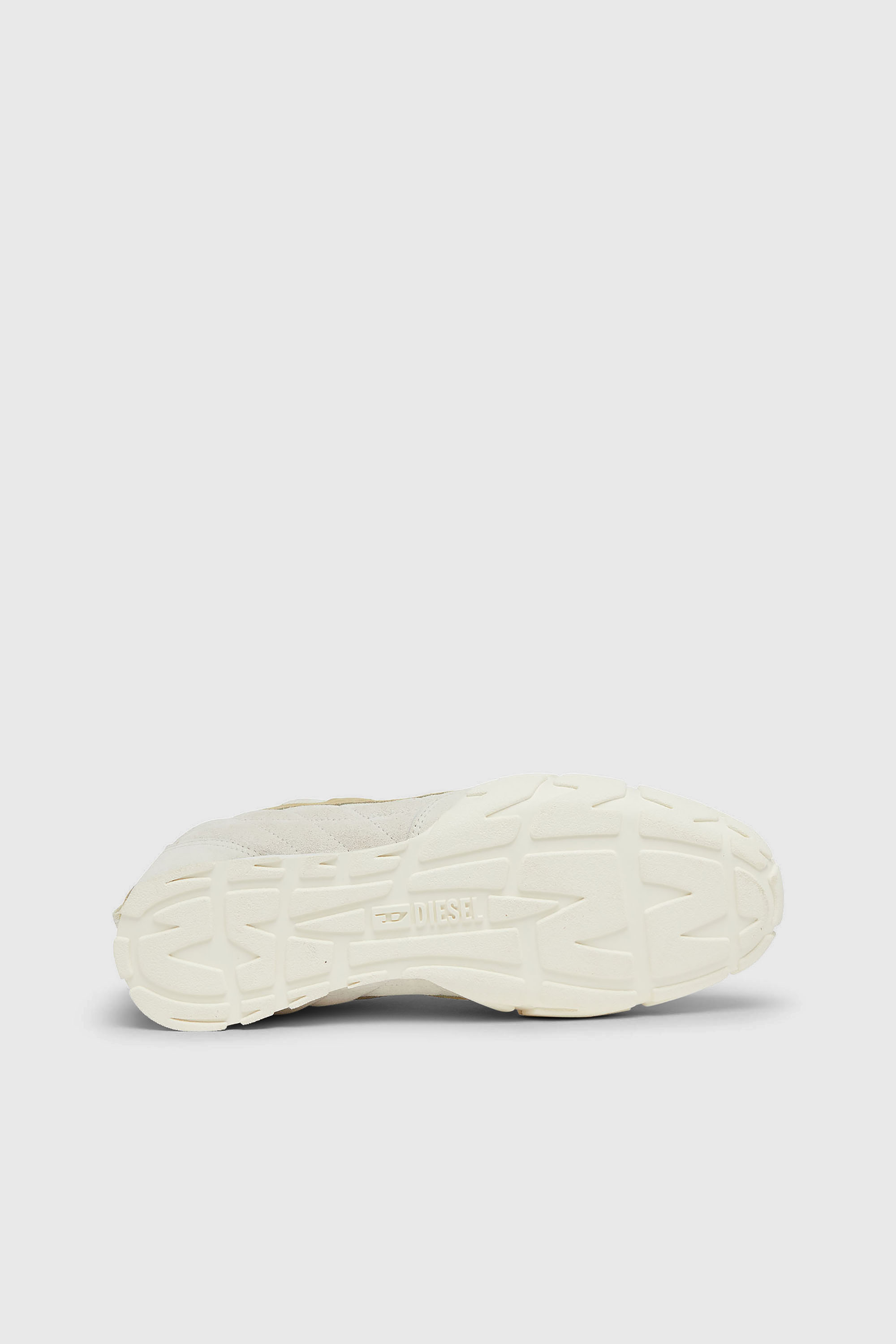 Diesel - S-PAGODHA LOW W, Woman's S-Pagodha-Quilted suede sneakers in White/Brown - 5