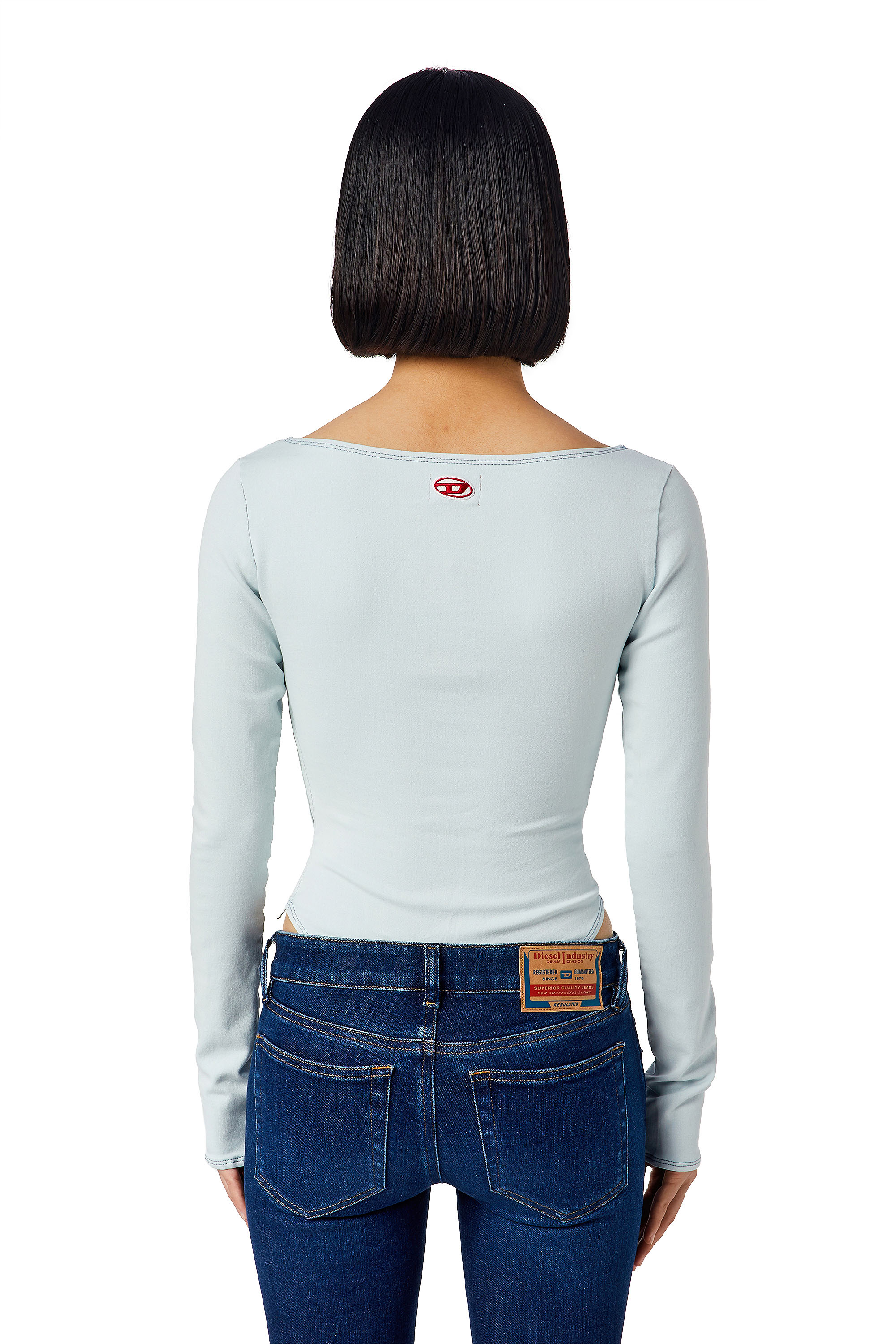 Diesel - D-CHO TRACK DENIM BODYSUIT, Light Blue - Image 4