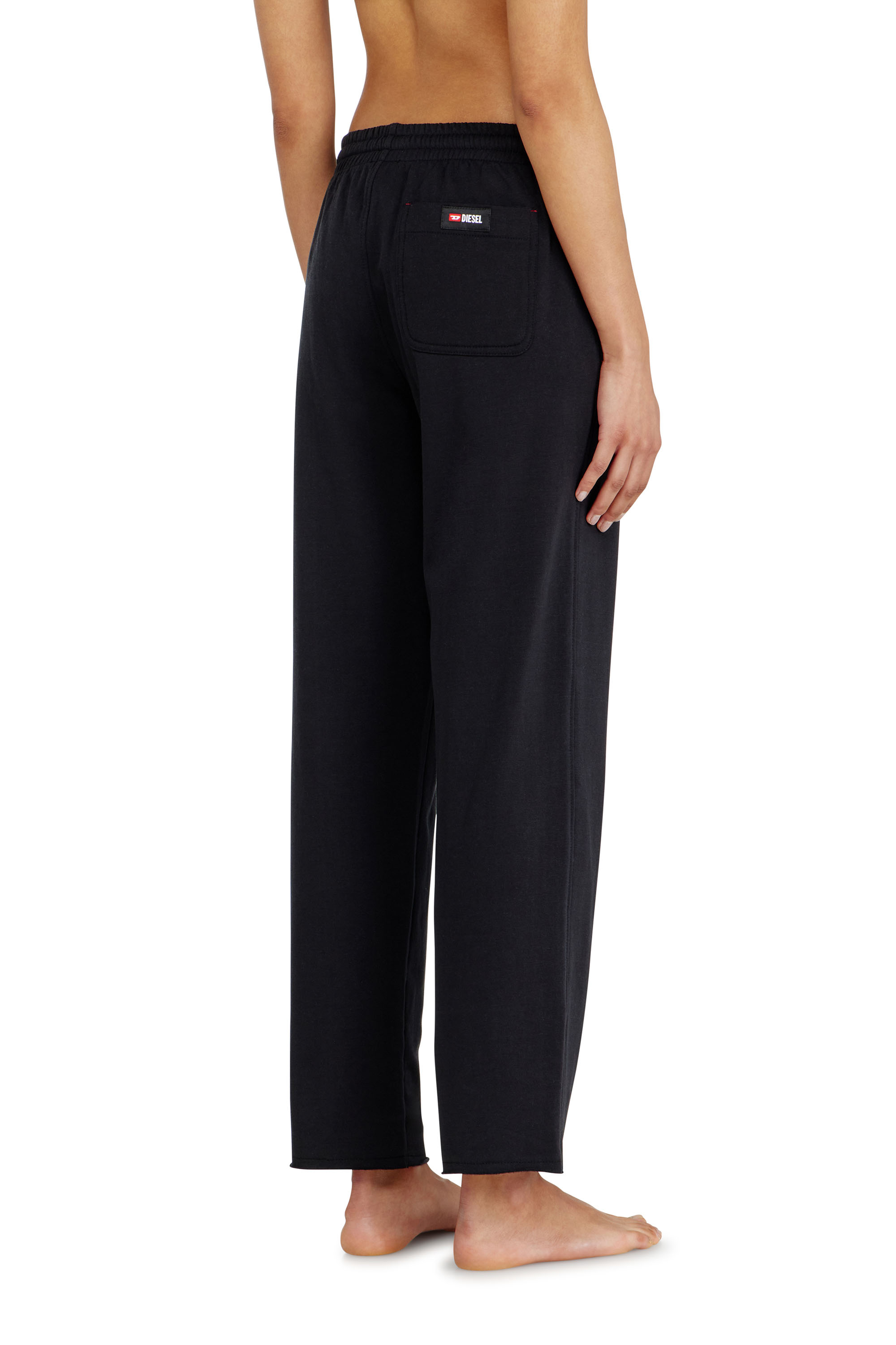 Diesel - INDRA-D-CORE, Woman's Peached sweatpants with raw hems in Black - 3