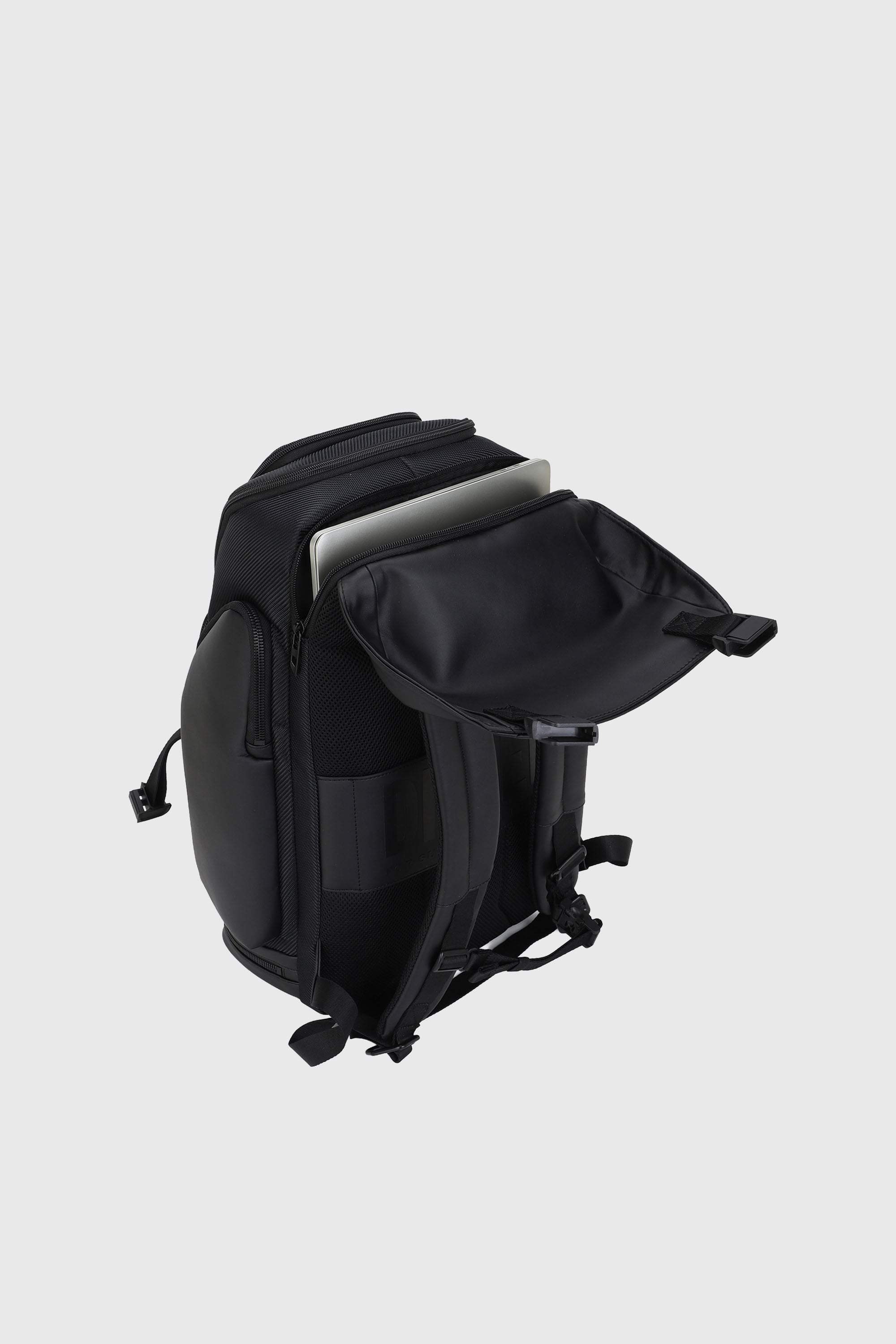 Diesel - DIESEL CARBON FIBER BACKPACK-BLACK  DSB0, Unisex's Functional business backpack in Black - 2