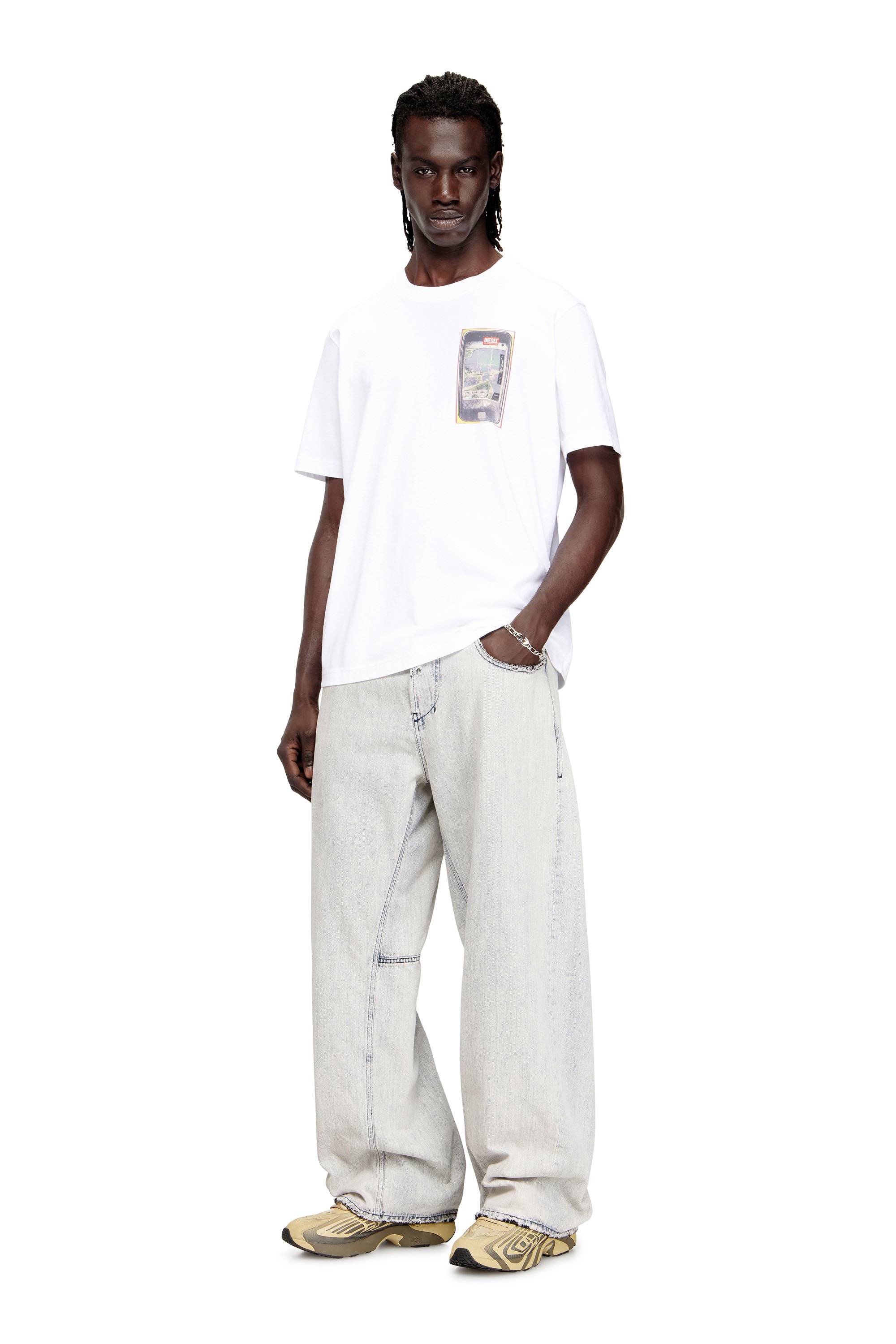 Diesel - T-ADJUST-V1, Man's Regular cotton T-shirt with digital print in null - 2