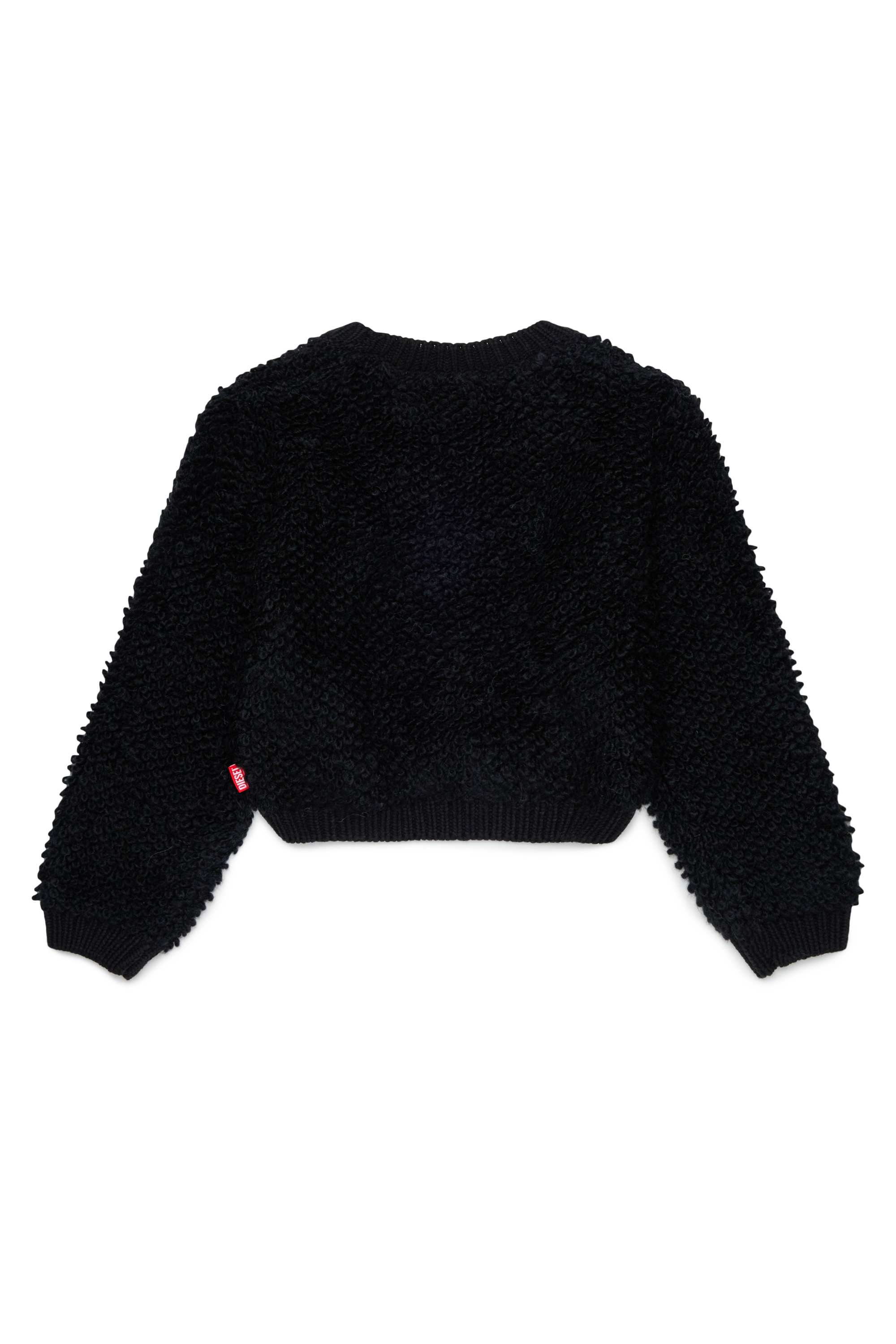 Diesel - KRIM, Woman's Zip cardigan in textured boucl&eacute;  knit in Black - 2