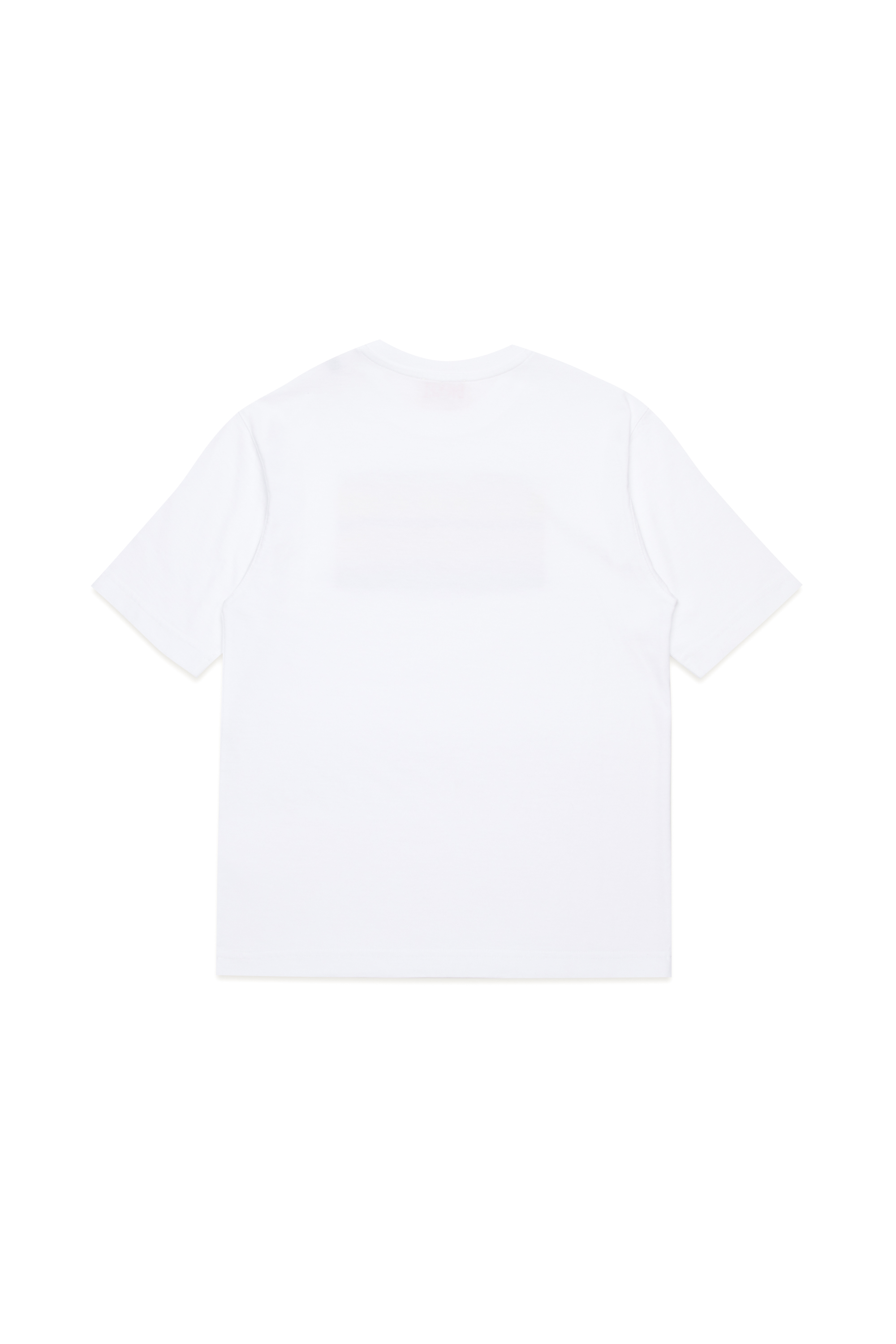 Diesel - TWASHPOFFL1 OVER, Man T-shirt with peel-off logo and print in White - Image 2