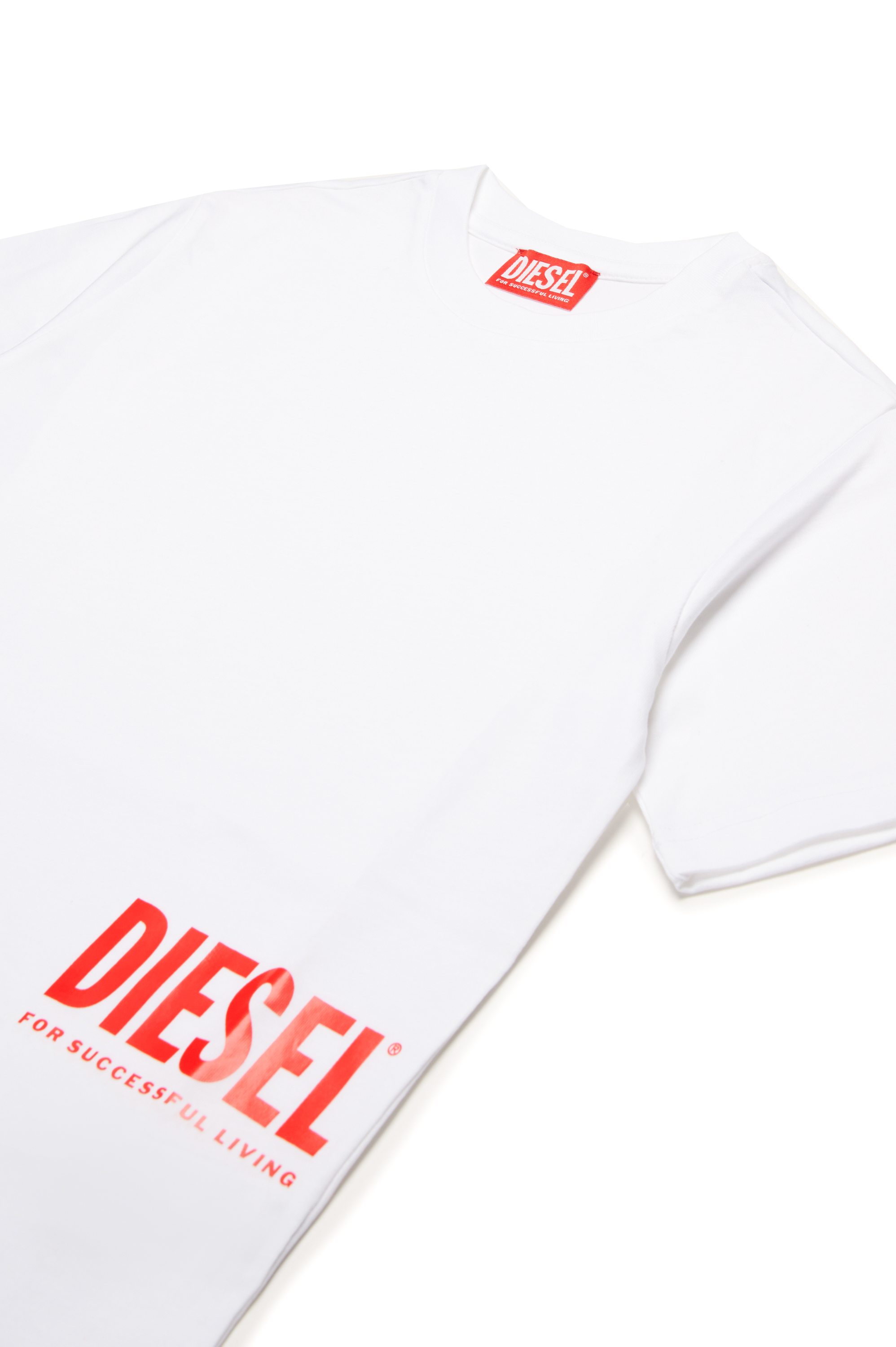 Diesel - MTFIND OVER, Man's T-shirt with Biscotto logo in White - 3