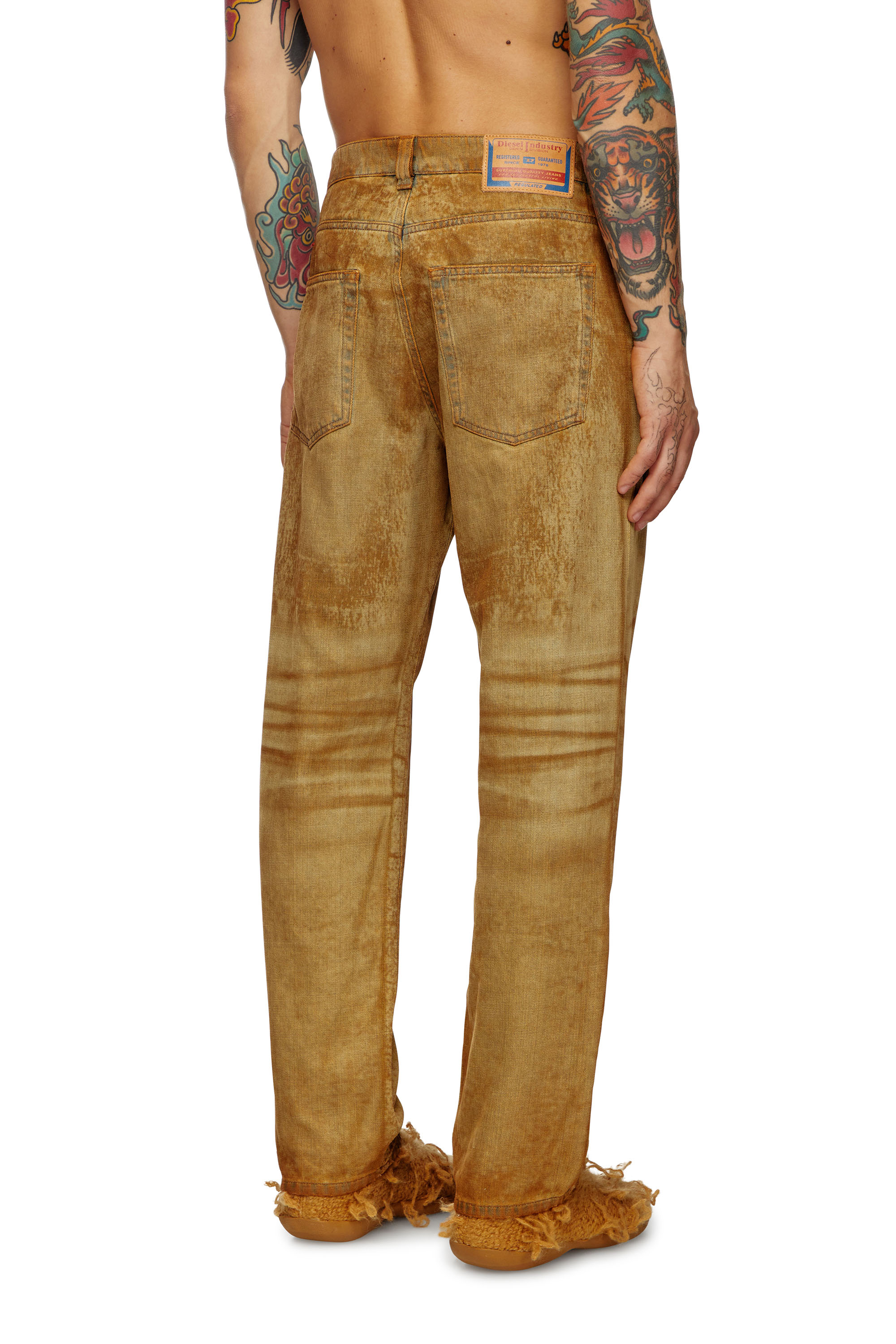 Diesel - Man's Straight Jeans 2010 D-Macs 0AJET, Light Brown - 3