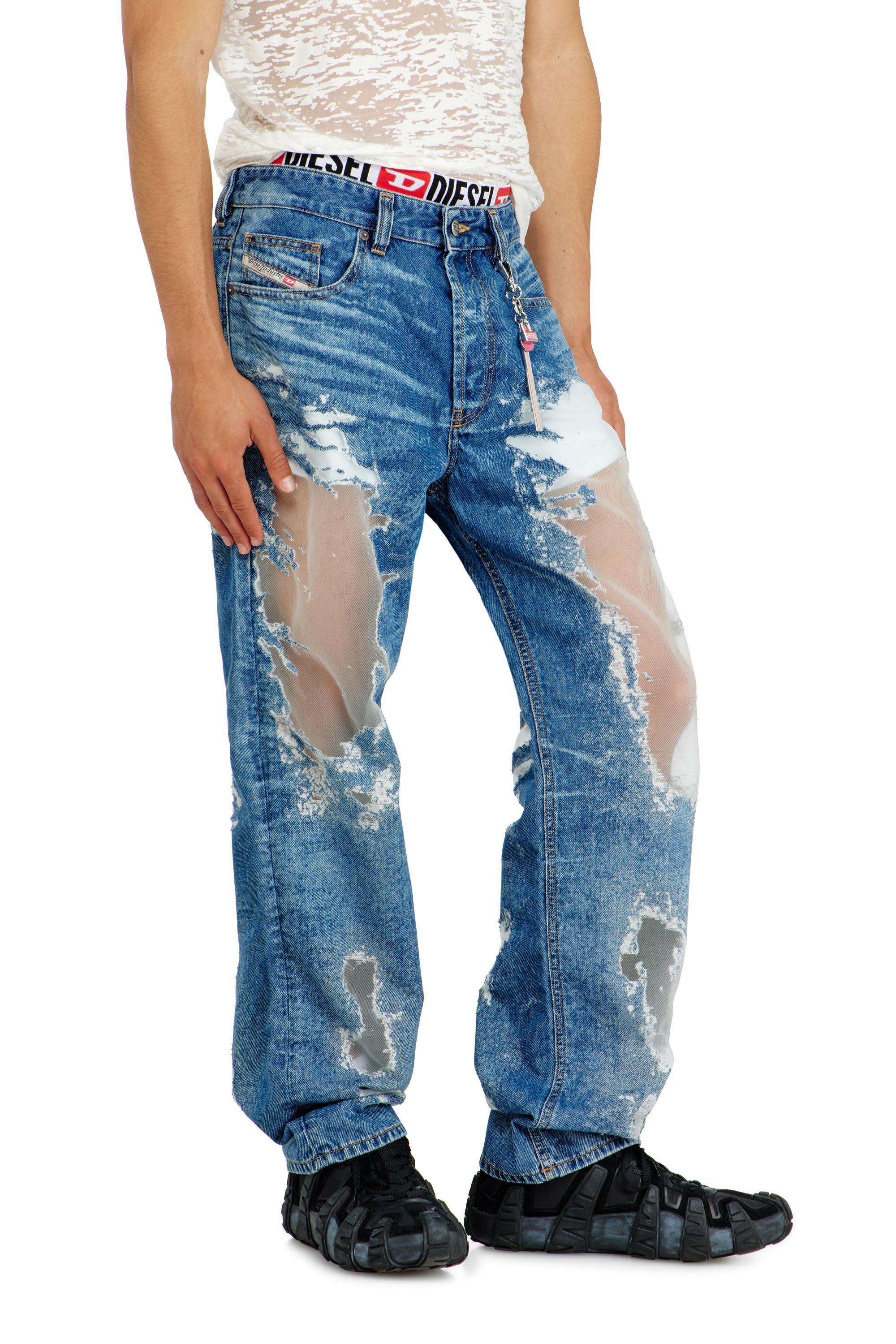 Diesel - Man's Regular Jeans 2024 D-Macs 068ZH, Medium blue - 5
