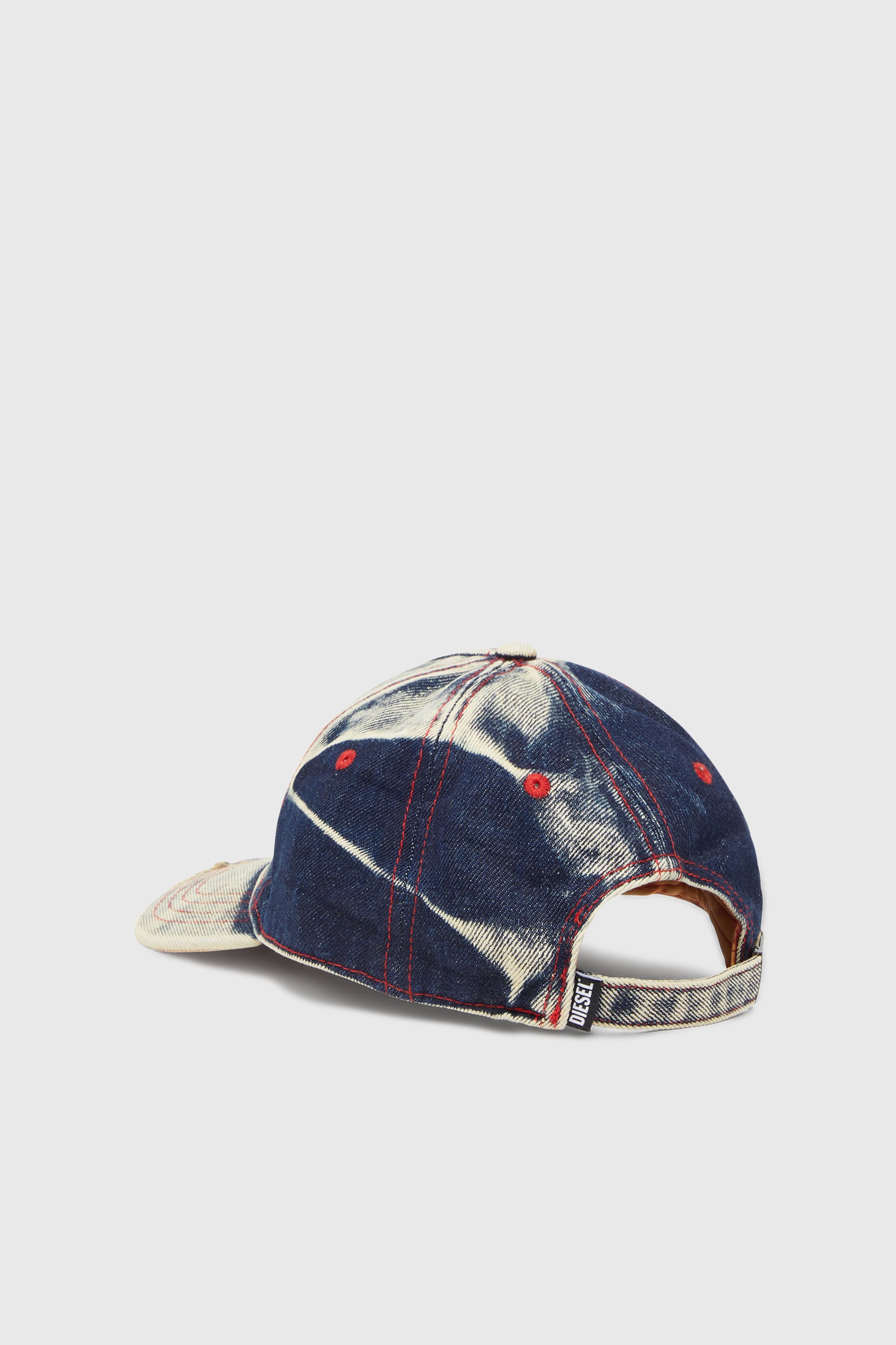 Diesel - C-SEYMON, Unisex's Baseball cap in treated denim in Blue/White - 3