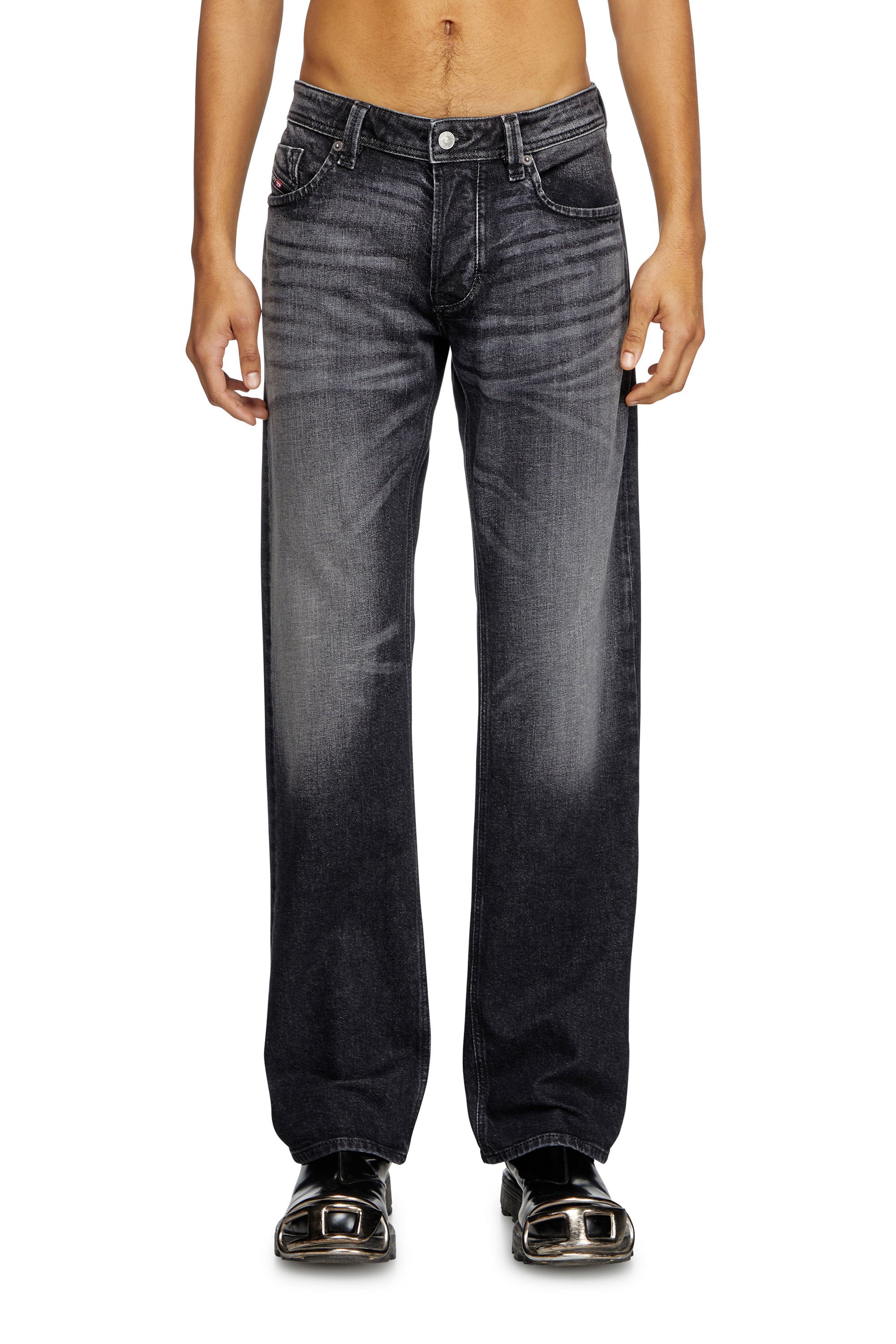 Diesel - Man's Regular Jeans 1985 Larkee 09L52, Black/Dark grey - 1